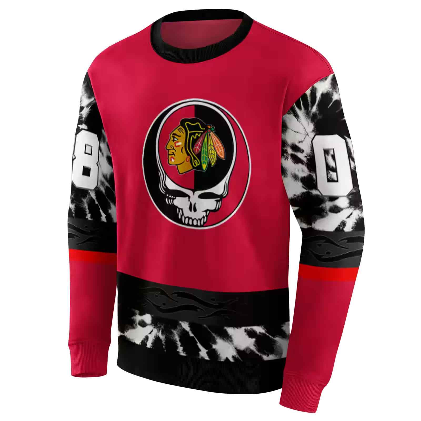 customized chicago blackhawks grateful vibes red hoodie new arrival