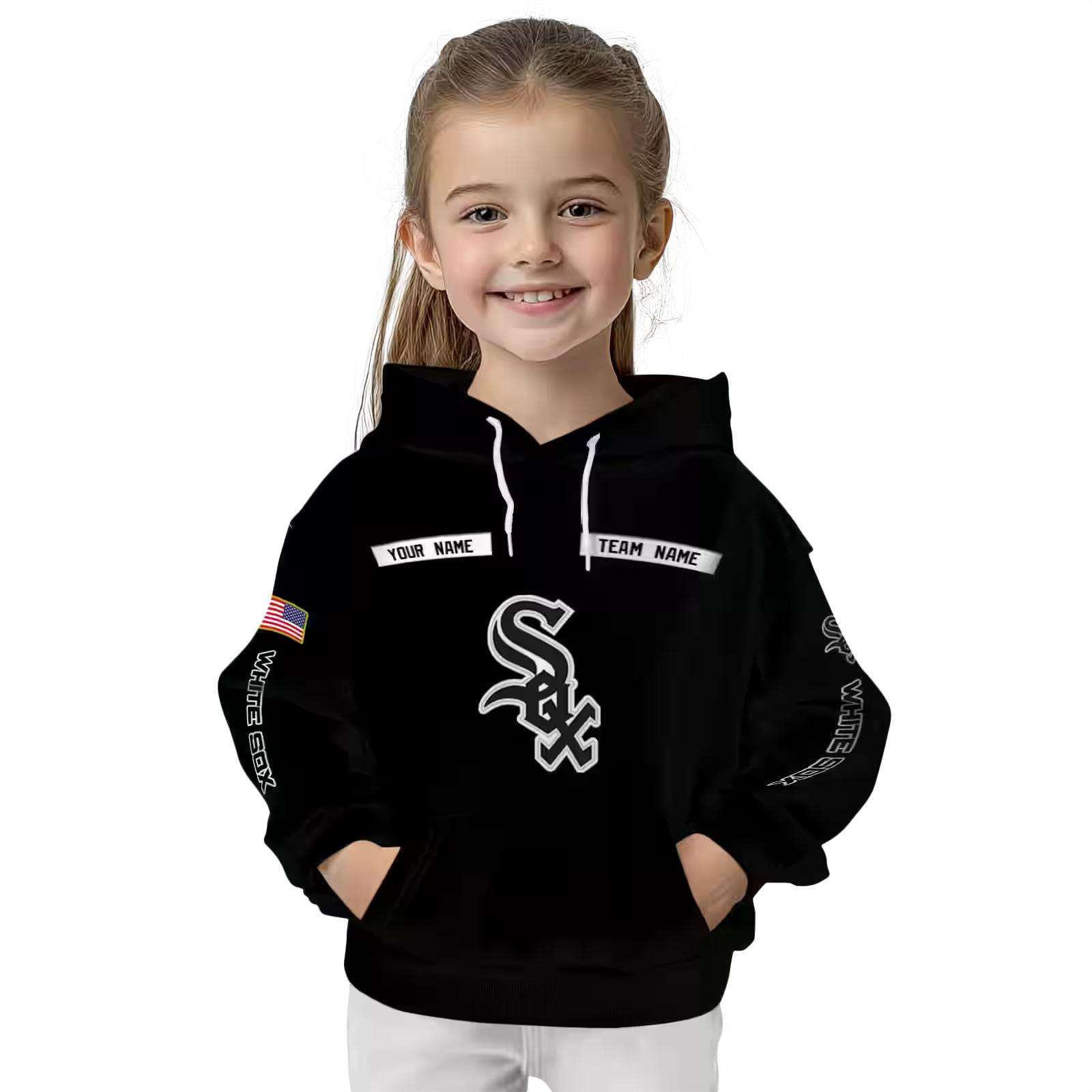 customized chicago white sox punisher skull black hoodie top rated