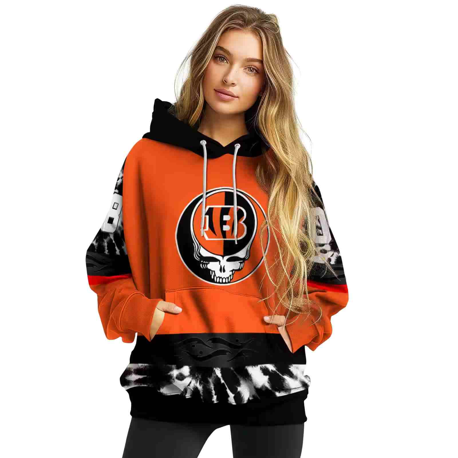 customized cincinnati bengals grateful vibes orange hoodie high quality