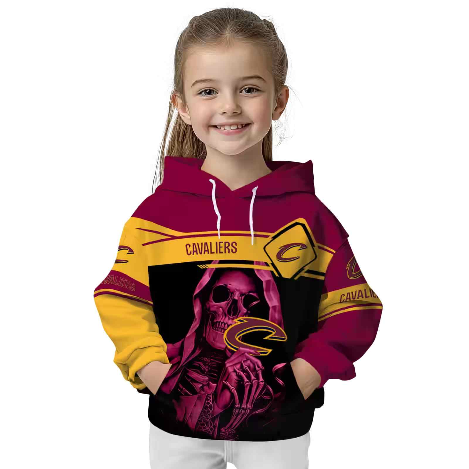 customized cleveland cavaliers grim reaper wine black hoodie top rated