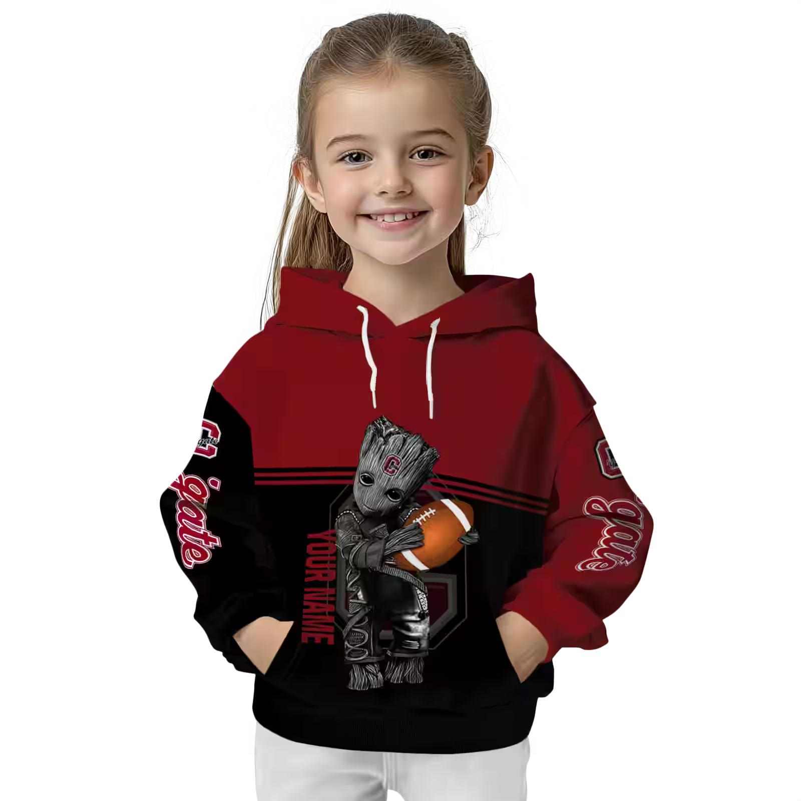 customized colgate raiders baby groot maroon black hoodie top rated