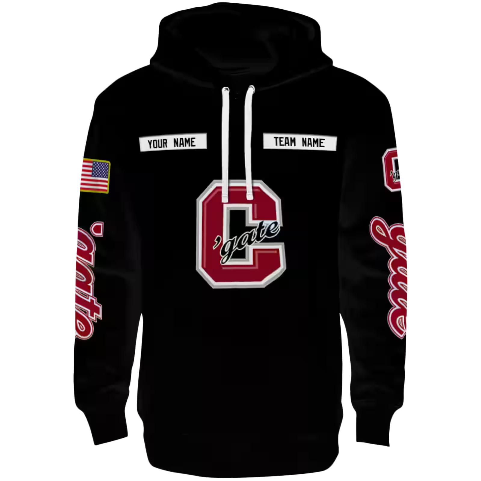 Customized Colgate Raiders Punisher Skull Black Hoodie