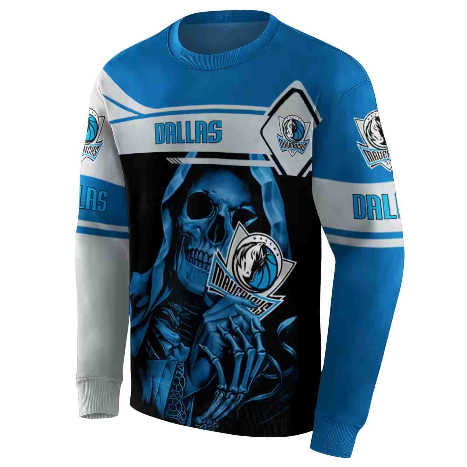 customized dallas mavericks grim reaper blue black hoodie new arrival