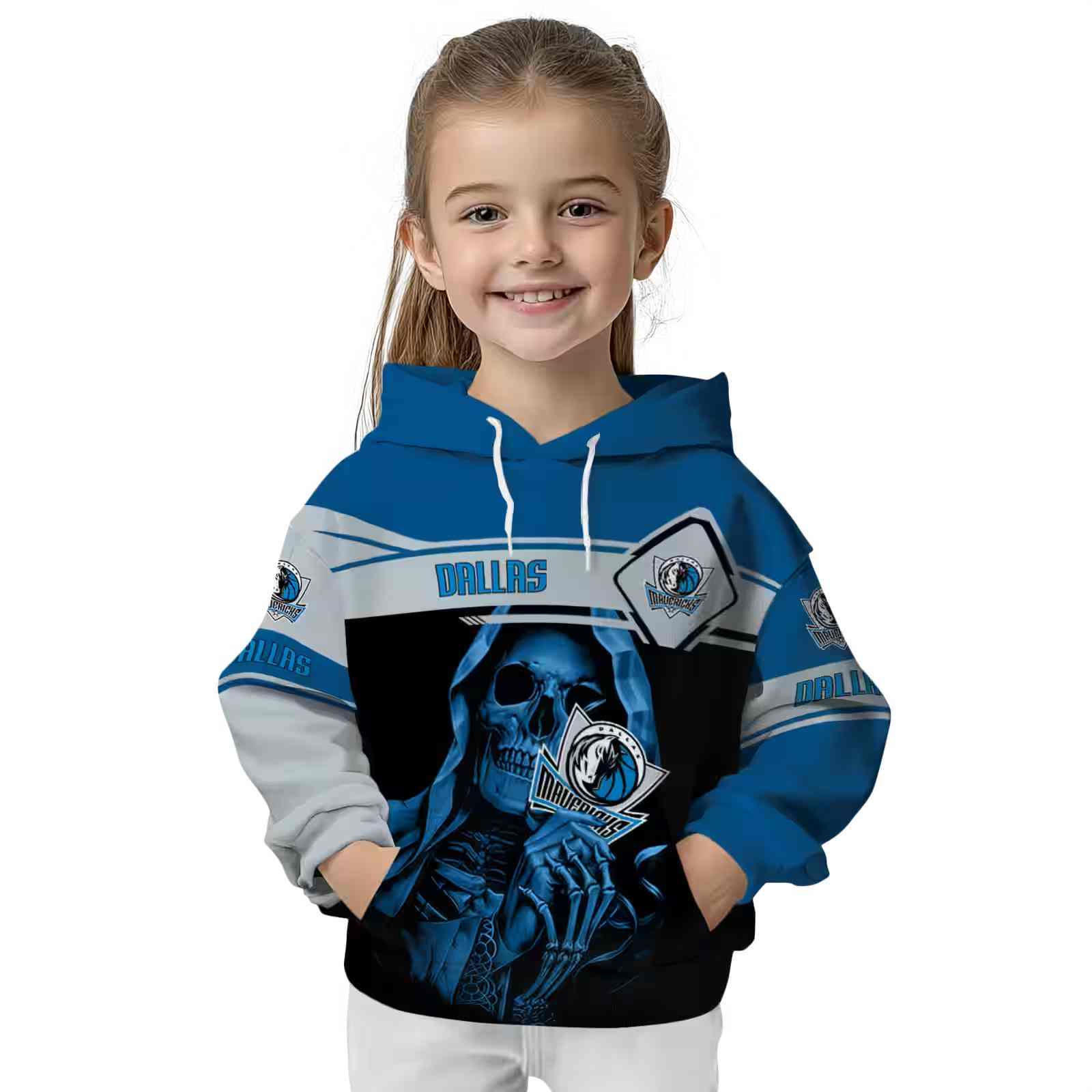 customized dallas mavericks grim reaper blue black hoodie top rated