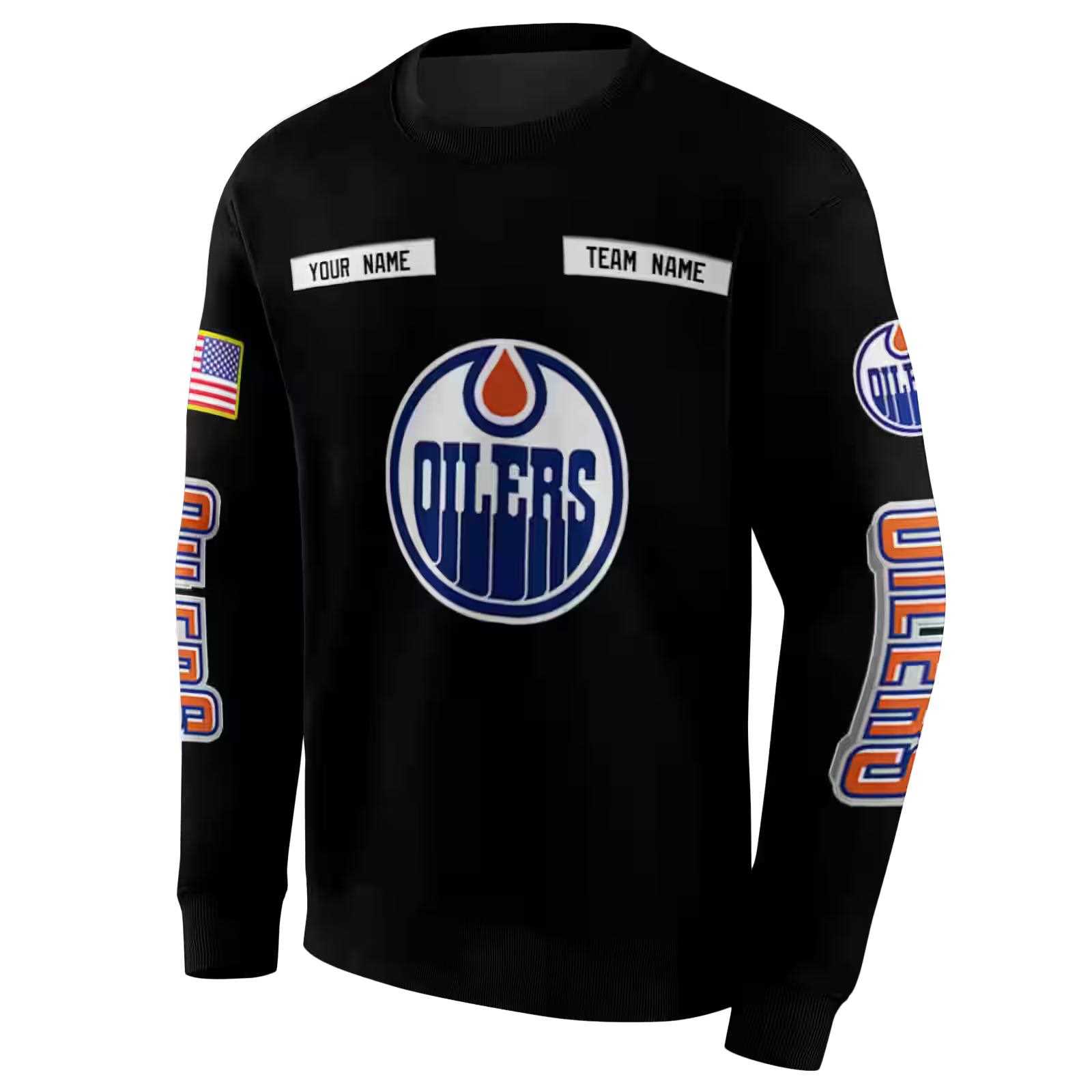 customized edmonton oilers punisher skull black hoodie new arrival