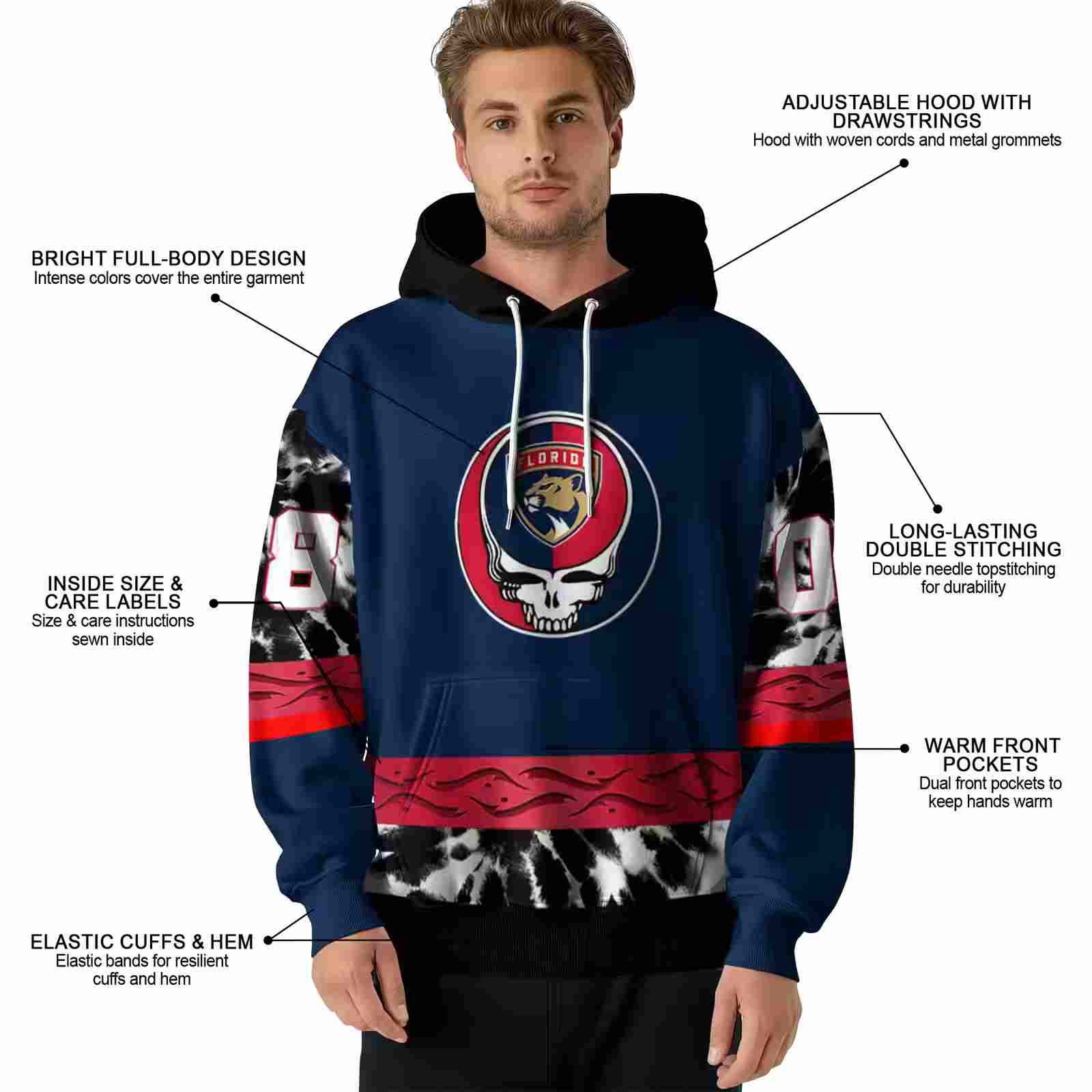 customized florida panthers grateful vibes red hoodie latest model