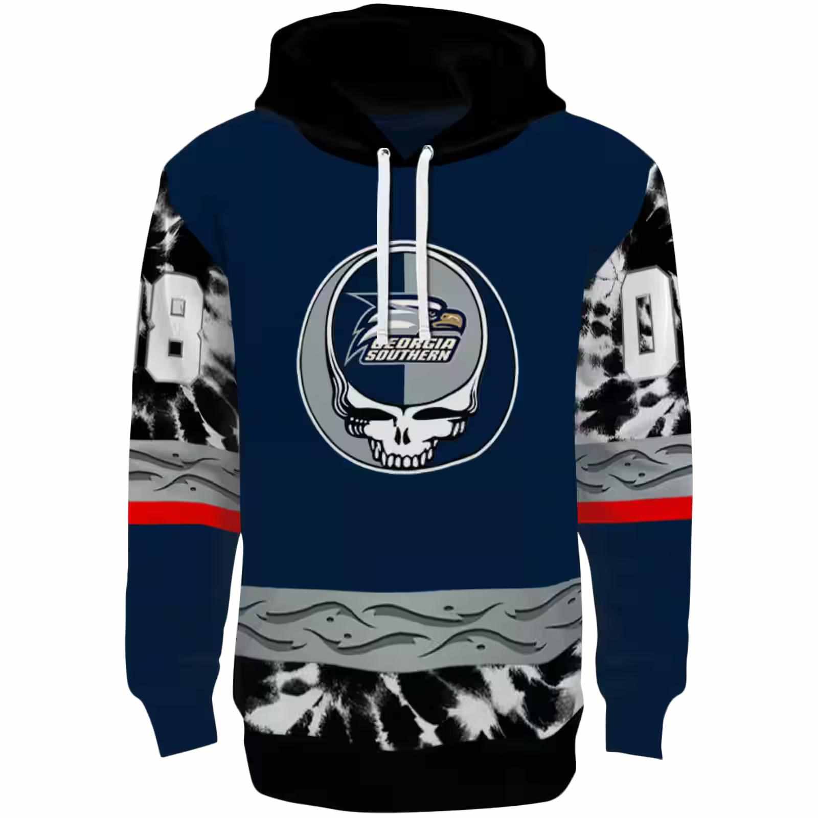 Customized Georgia Southern Eagles Grateful Vibes Blue Hoodie