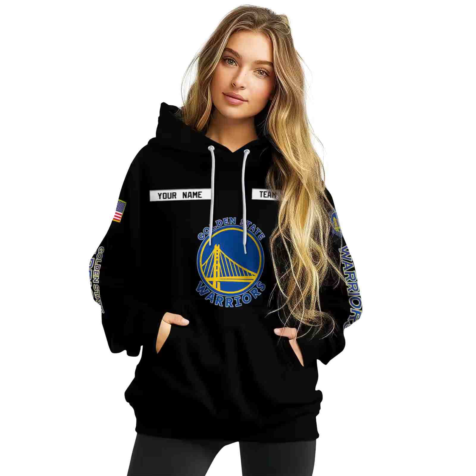 customized golden state warriors punisher skull black hoodie high quality