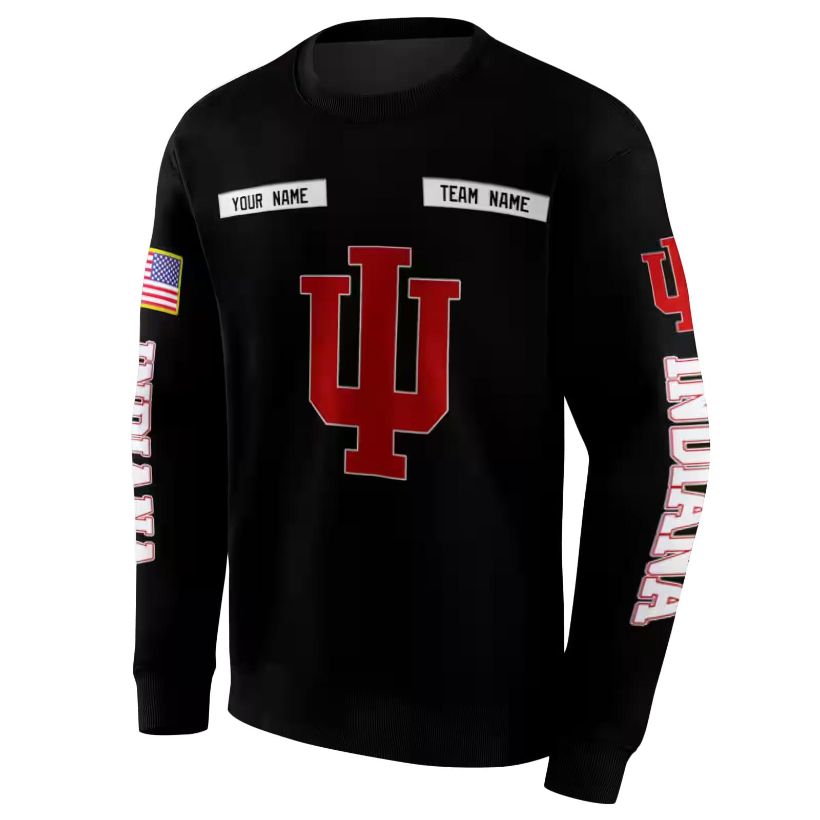 customized indiana hoosiers punisher skull black hoodie new arrival