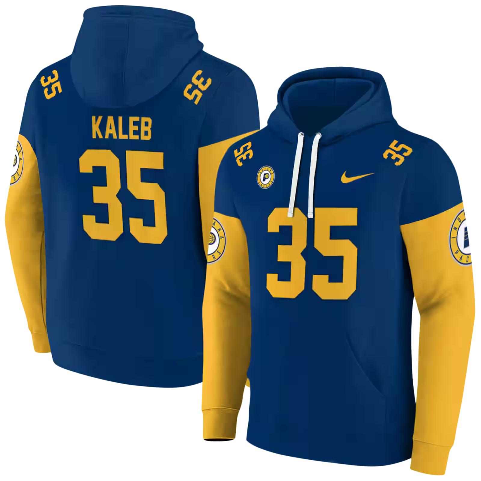 customized indiana pacers minimal design blue hoodie fashion forward