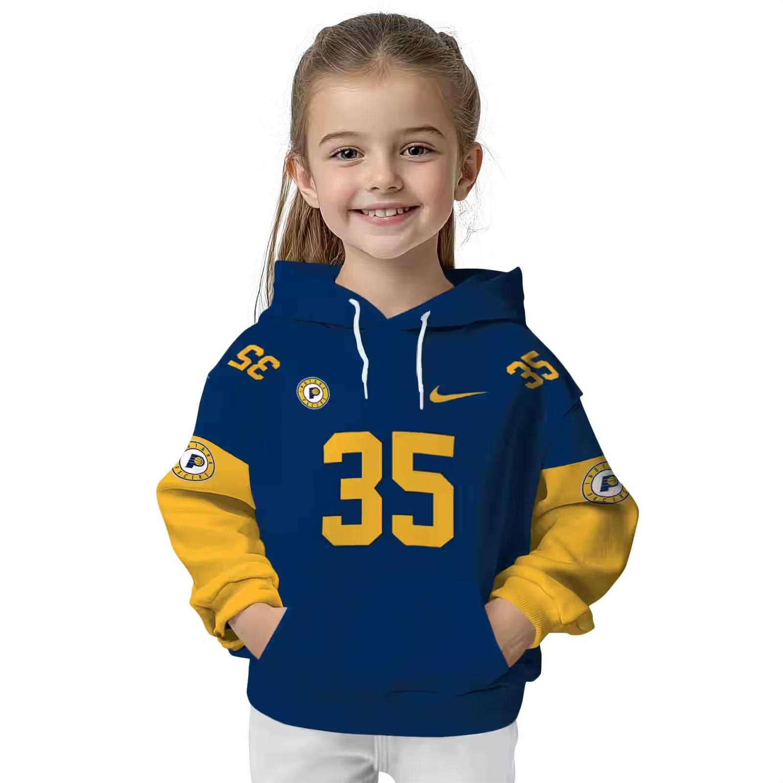 customized indiana pacers minimal design blue hoodie top rated