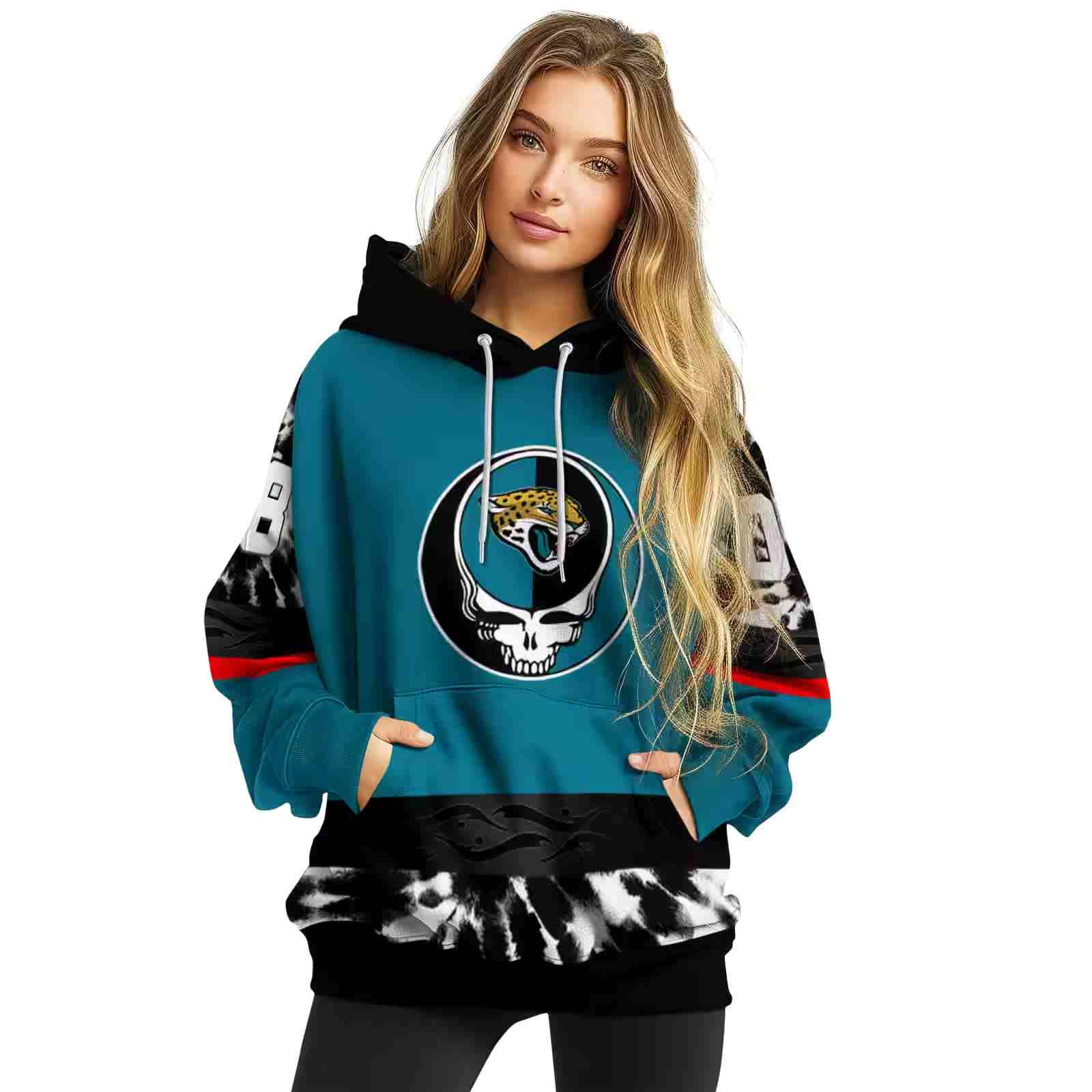 customized jacksonville jaguars grateful vibes teal hoodie high quality