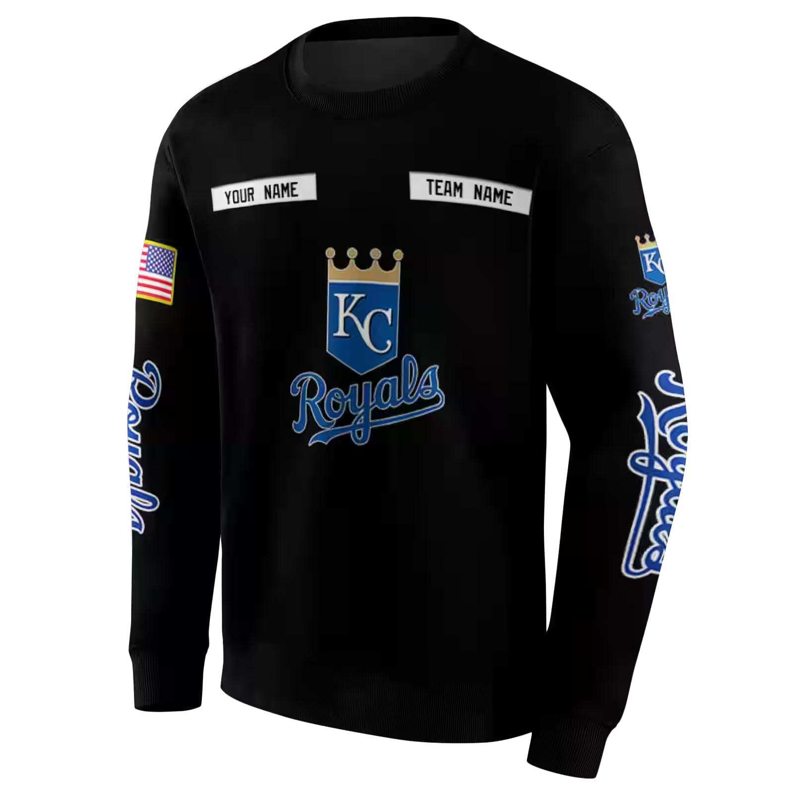 customized kansas city royals punisher skull black hoodie new arrival