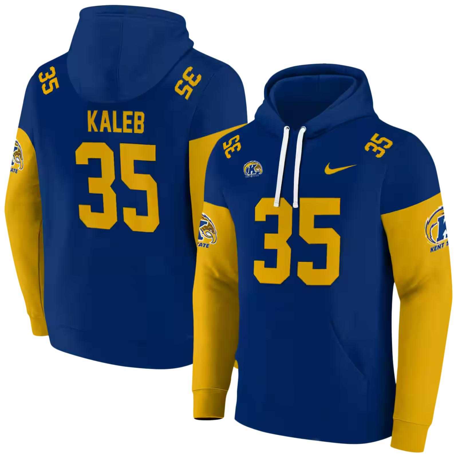 customized kent state golden flashes minimal design navy blue hoodie fashion forward