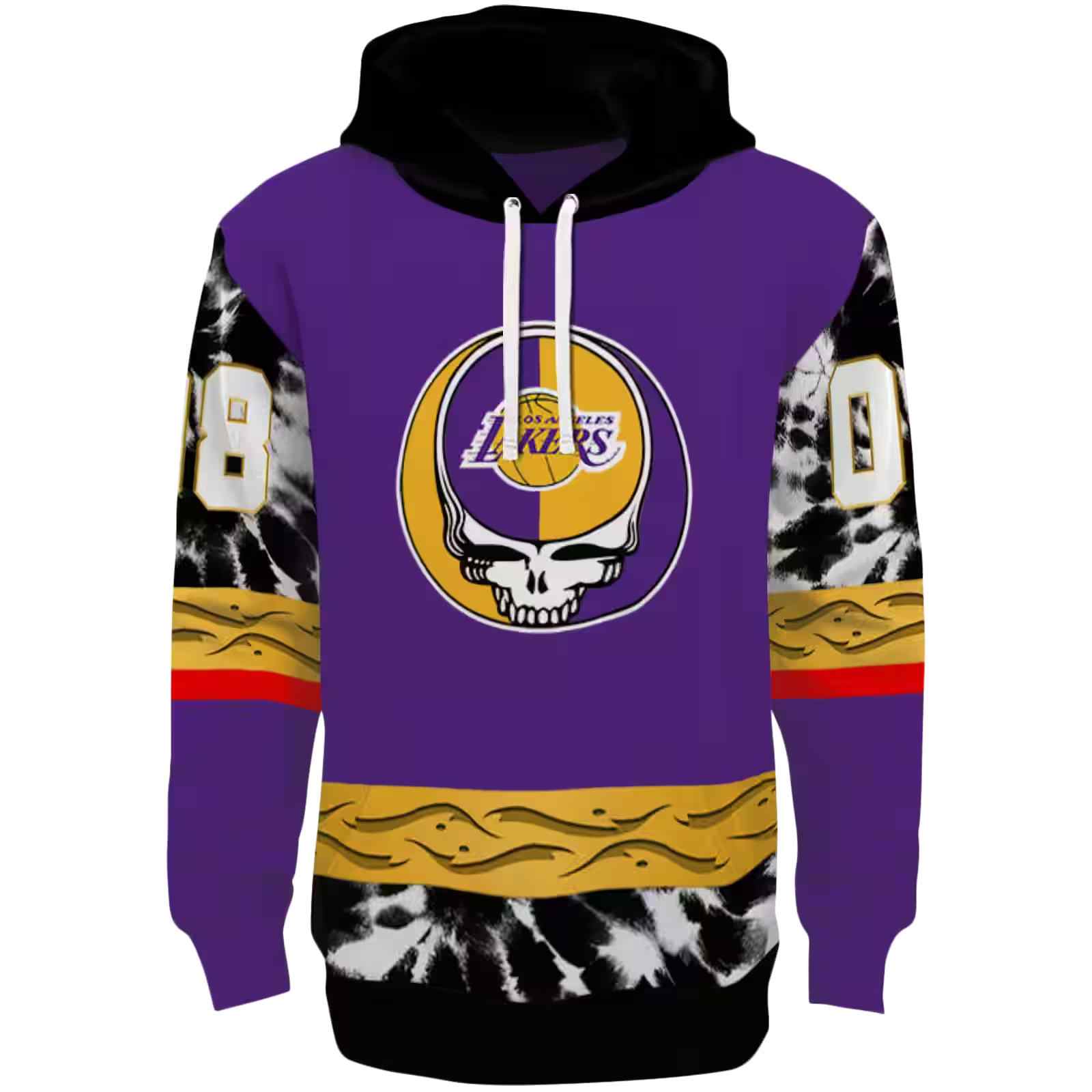 Customized Los Angeles Lakers Grateful Vibes Purple Hoodie