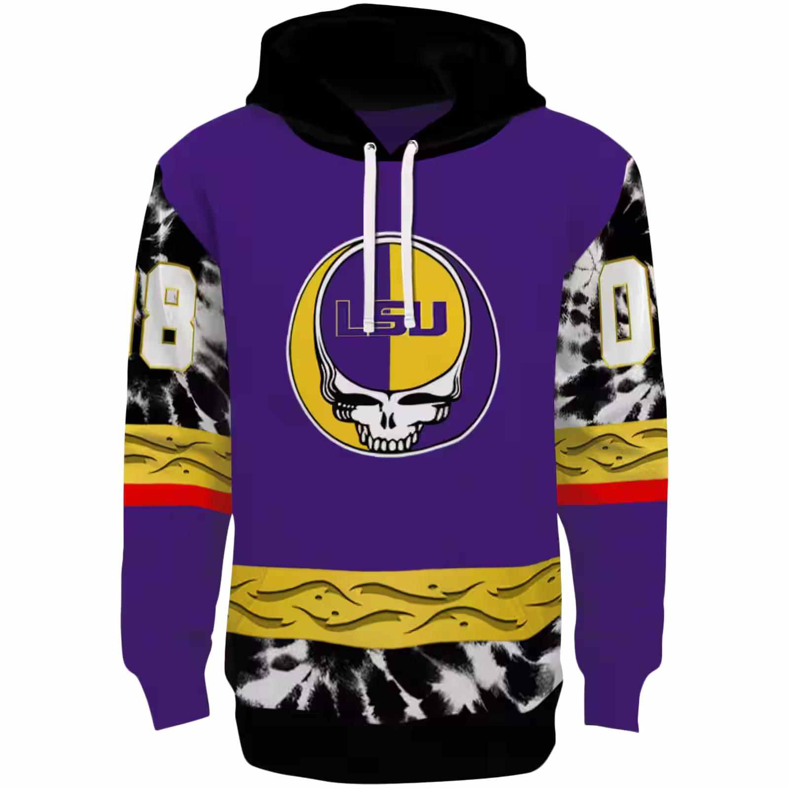 Customized LSU Tigers Grateful Vibes Purple Hoodie