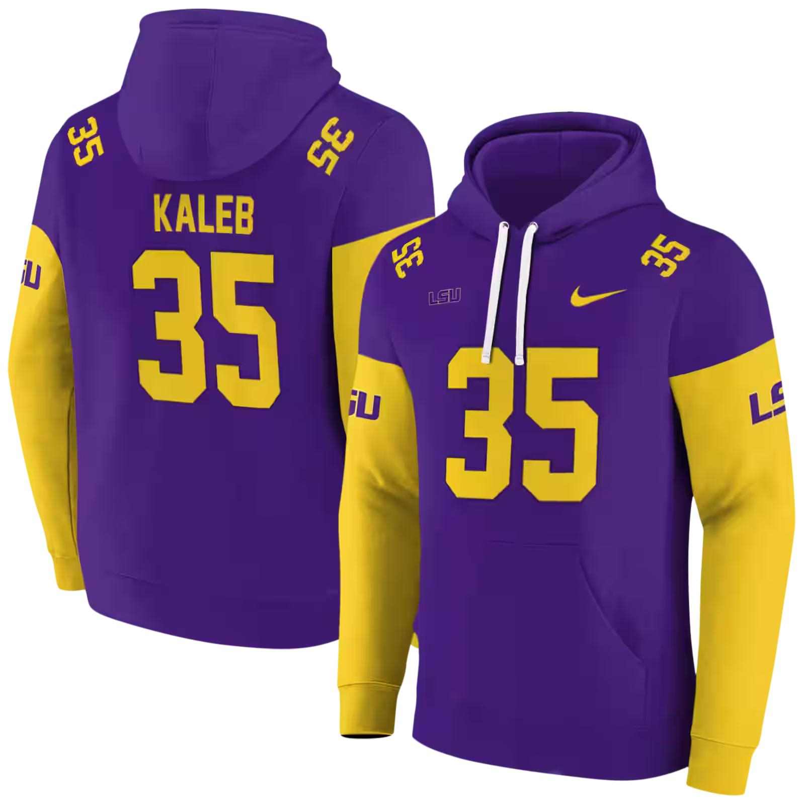 customized lsu tigers minimal design purple hoodie fashion forward