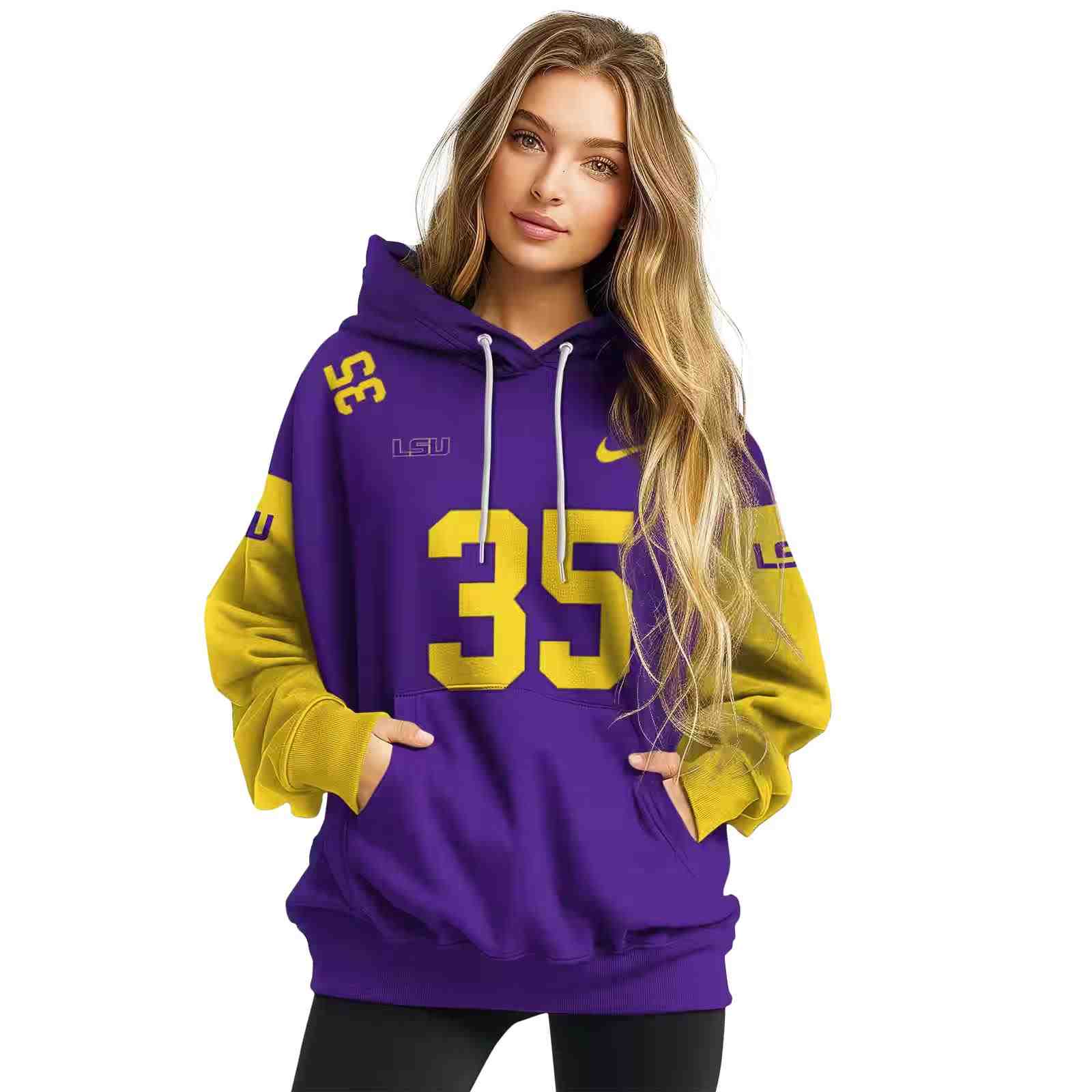 customized lsu tigers minimal design purple hoodie high quality