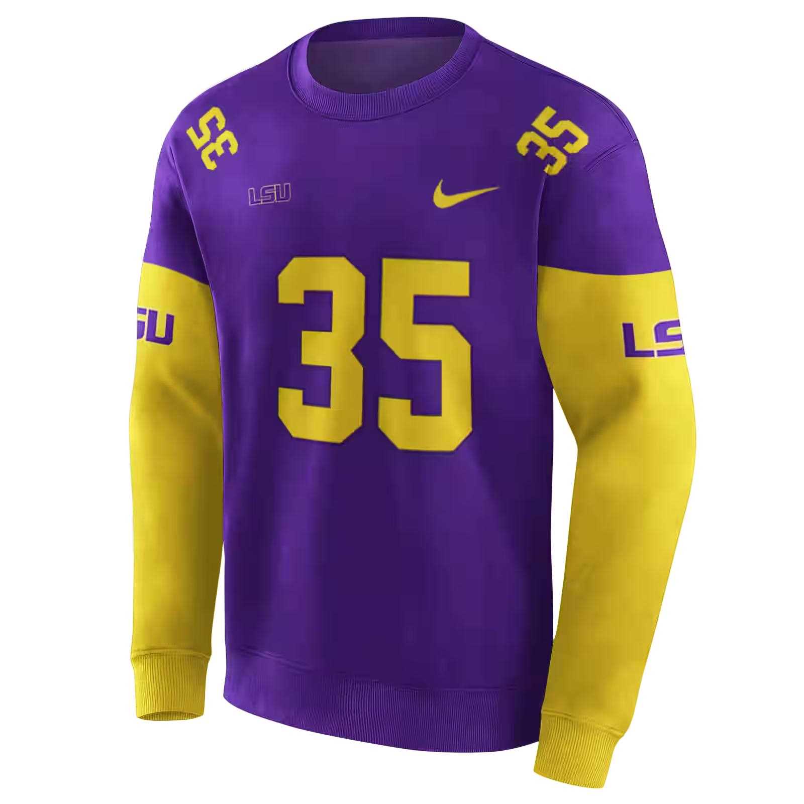 customized lsu tigers minimal design purple hoodie new arrival