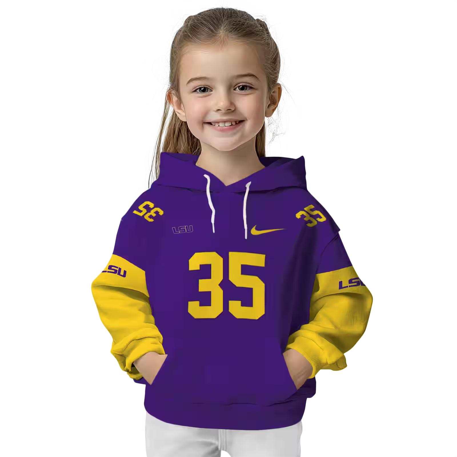 customized lsu tigers minimal design purple hoodie top rated