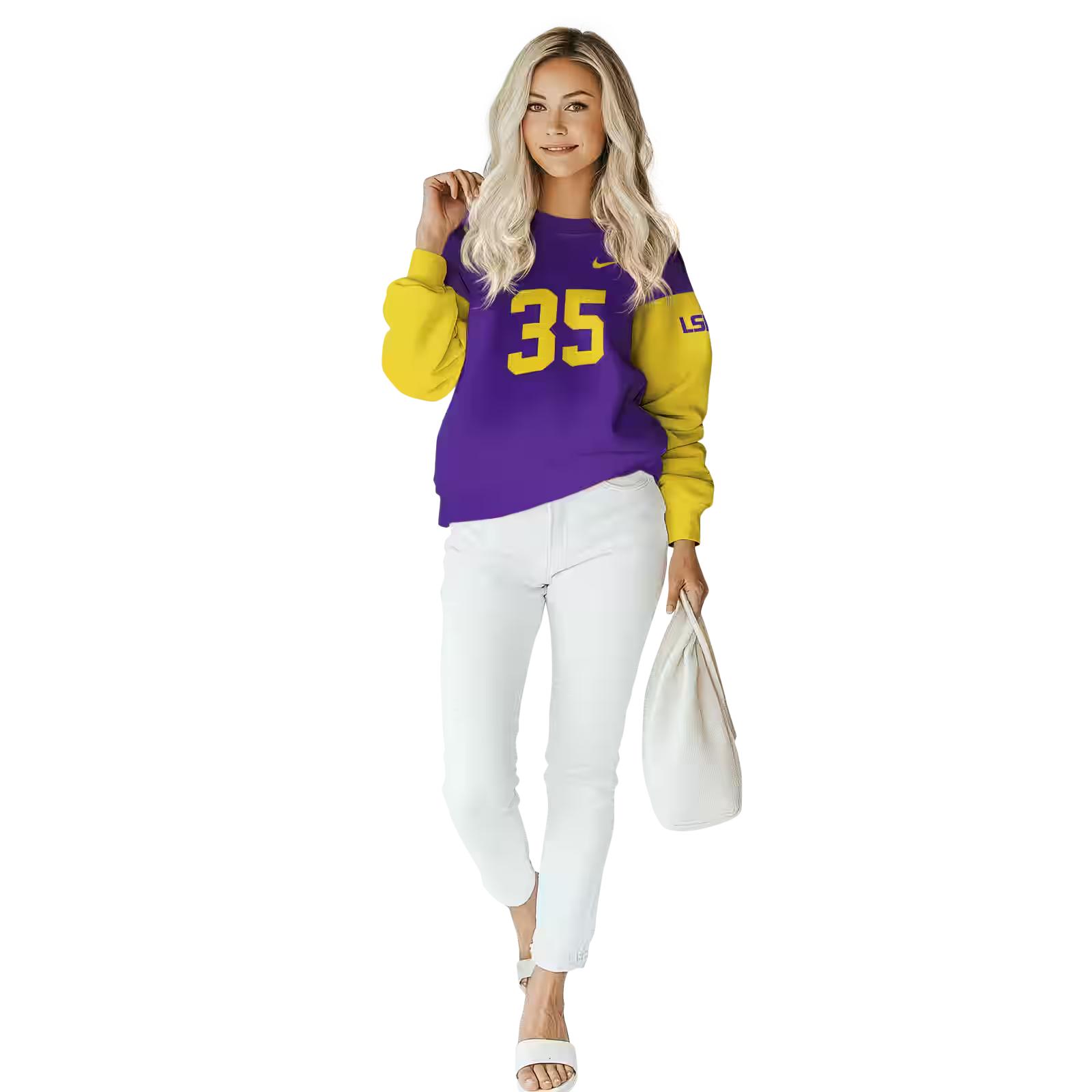 customized lsu tigers minimal design purple hoodie trendy