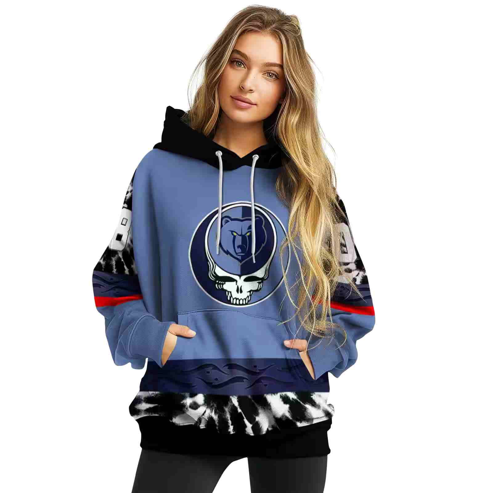 customized memphis grizzlies grateful vibes blue hoodie high quality