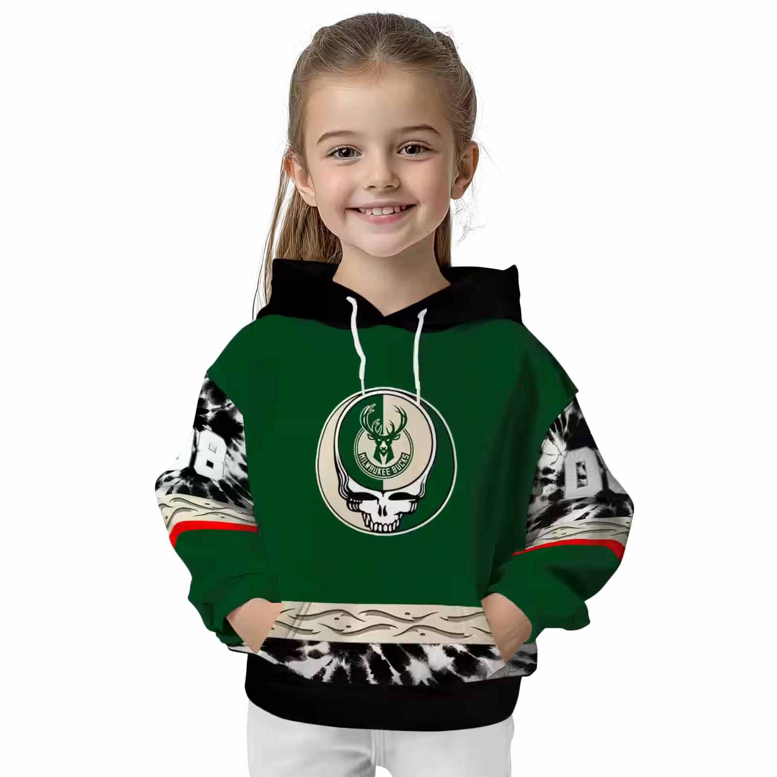 customized milwaukee bucks grateful vibes green hoodie top rated