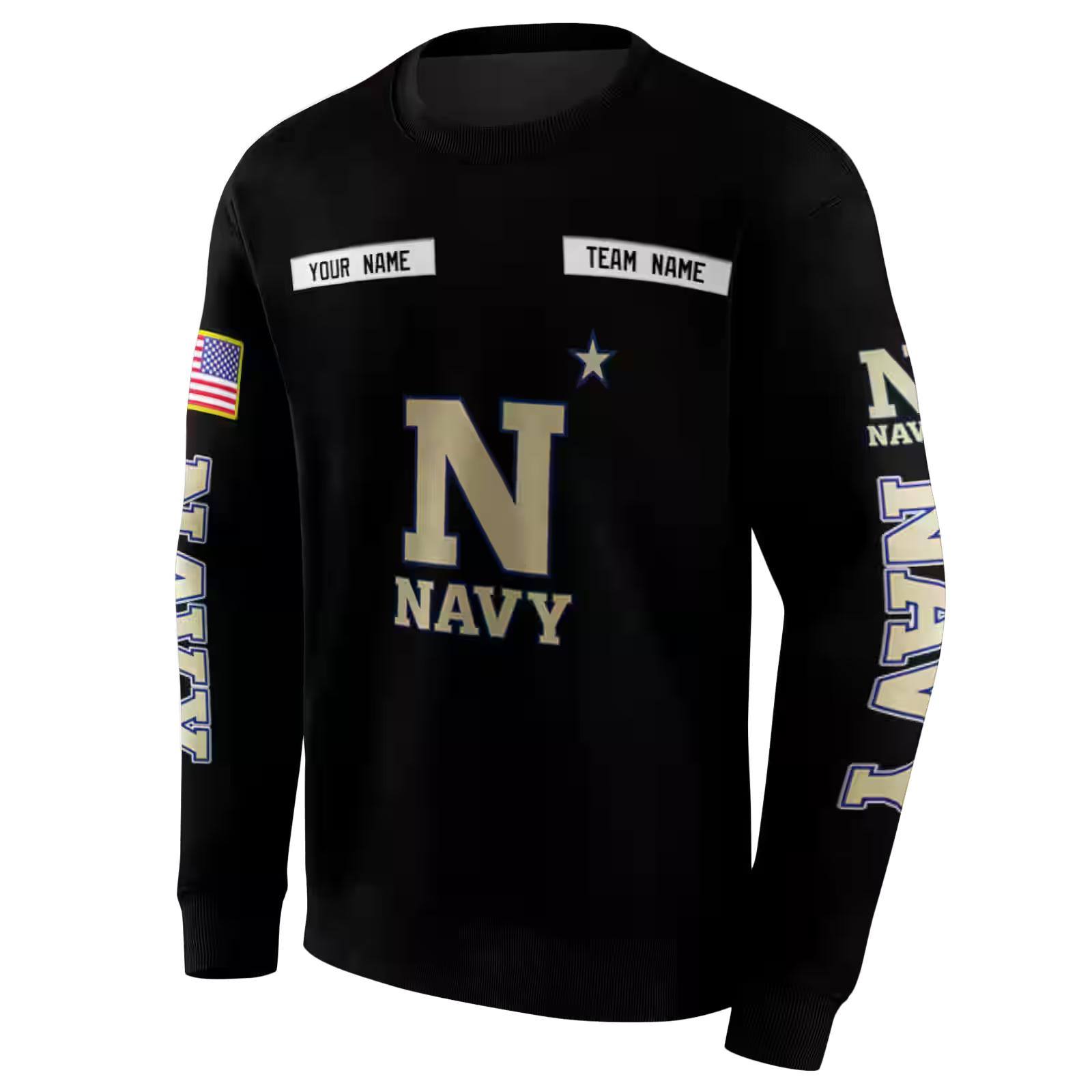 customized navy midshipmen punisher skull black hoodie new arrival