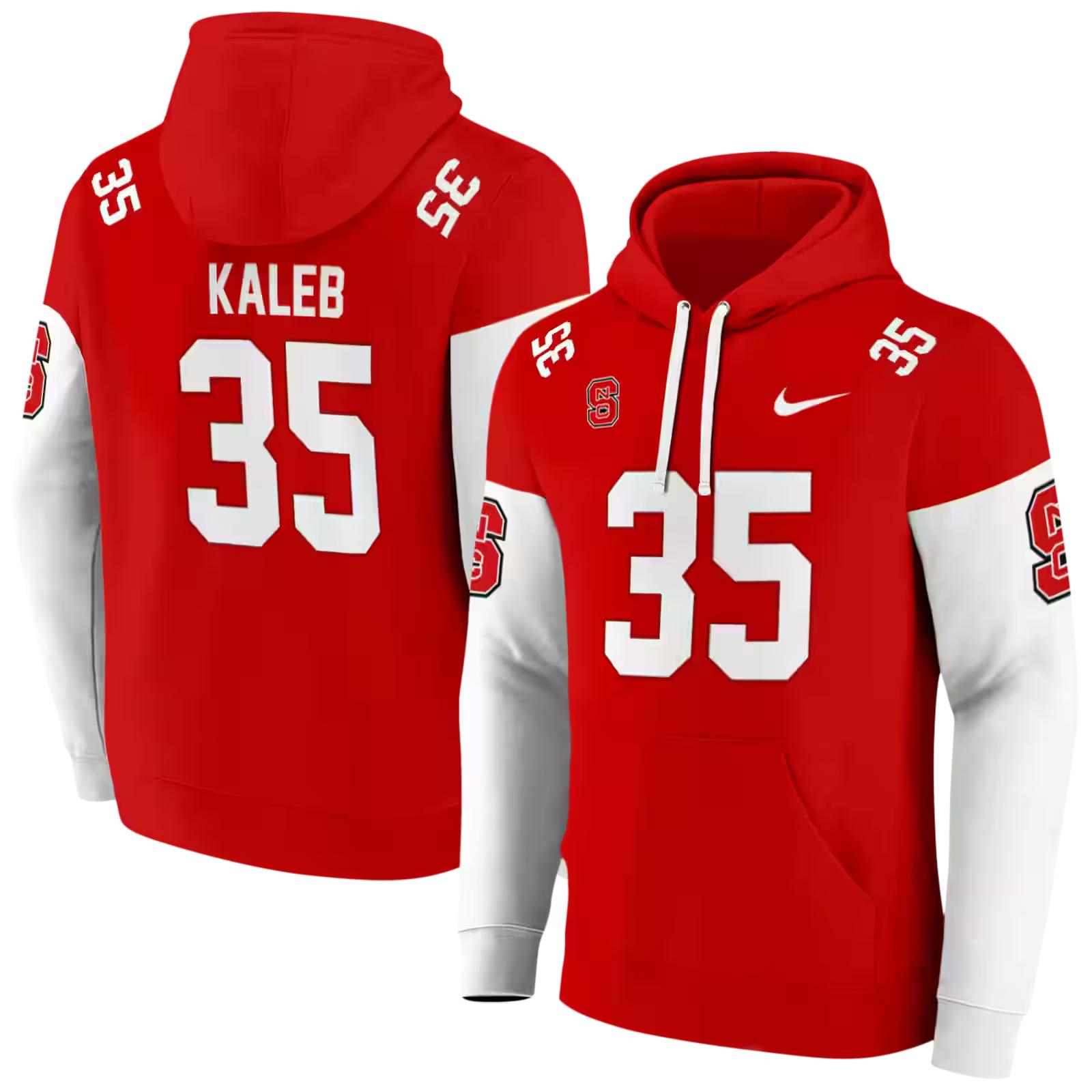 customized nc state wolfpack minimal design red hoodie fashion forward