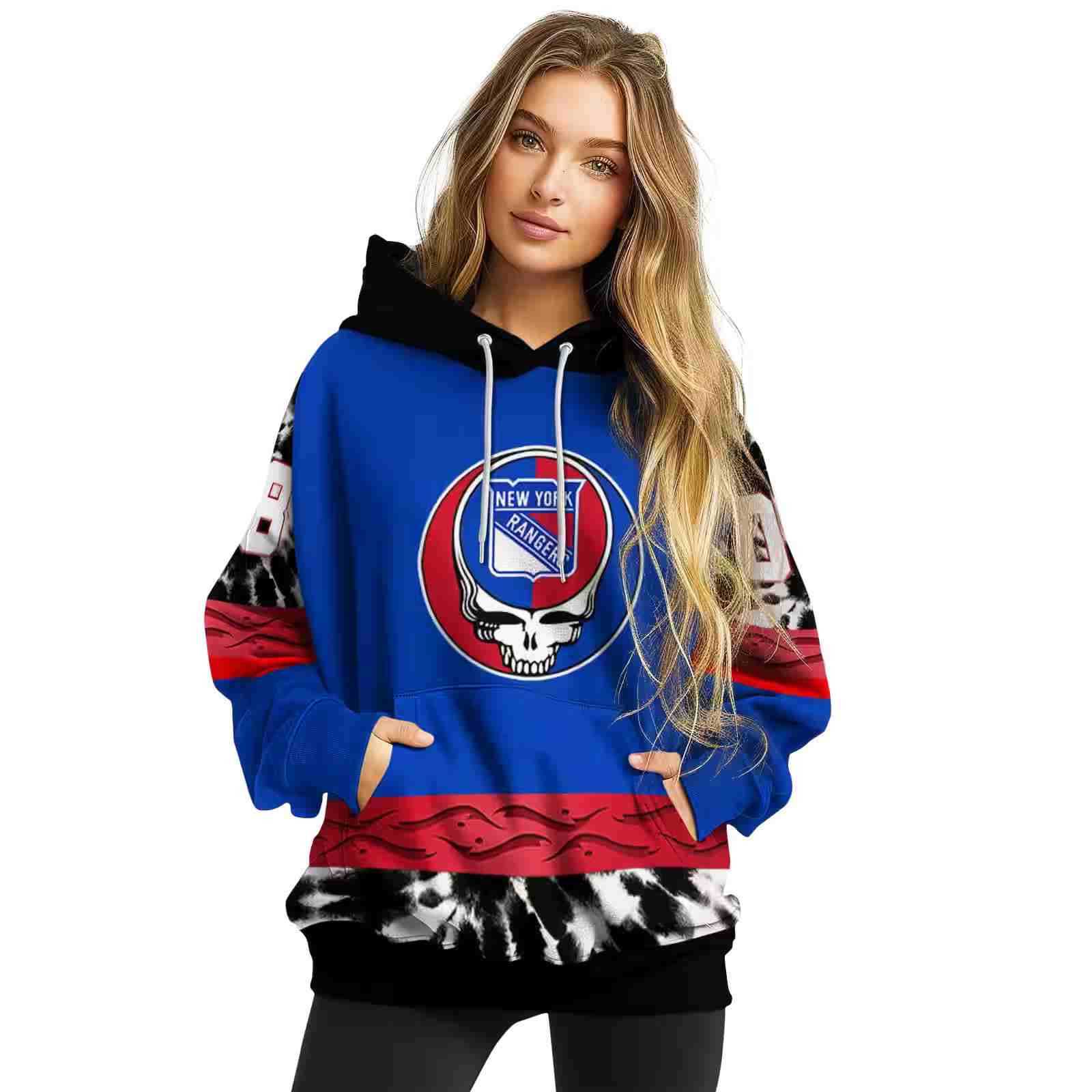 customized new york rangers grateful vibes blue hoodie high quality