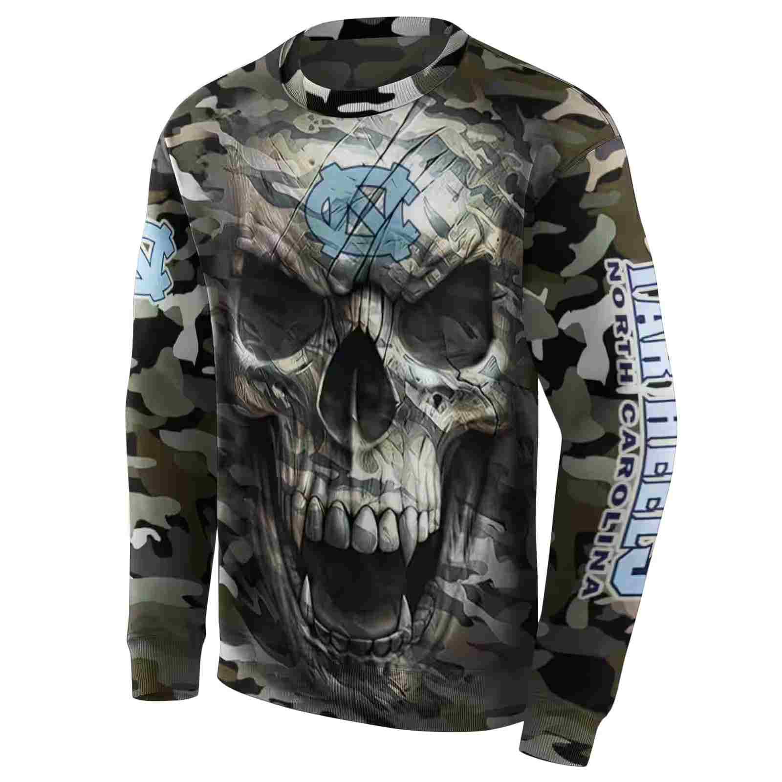 customized north carolina tar heels camo skull hoodie new arrival