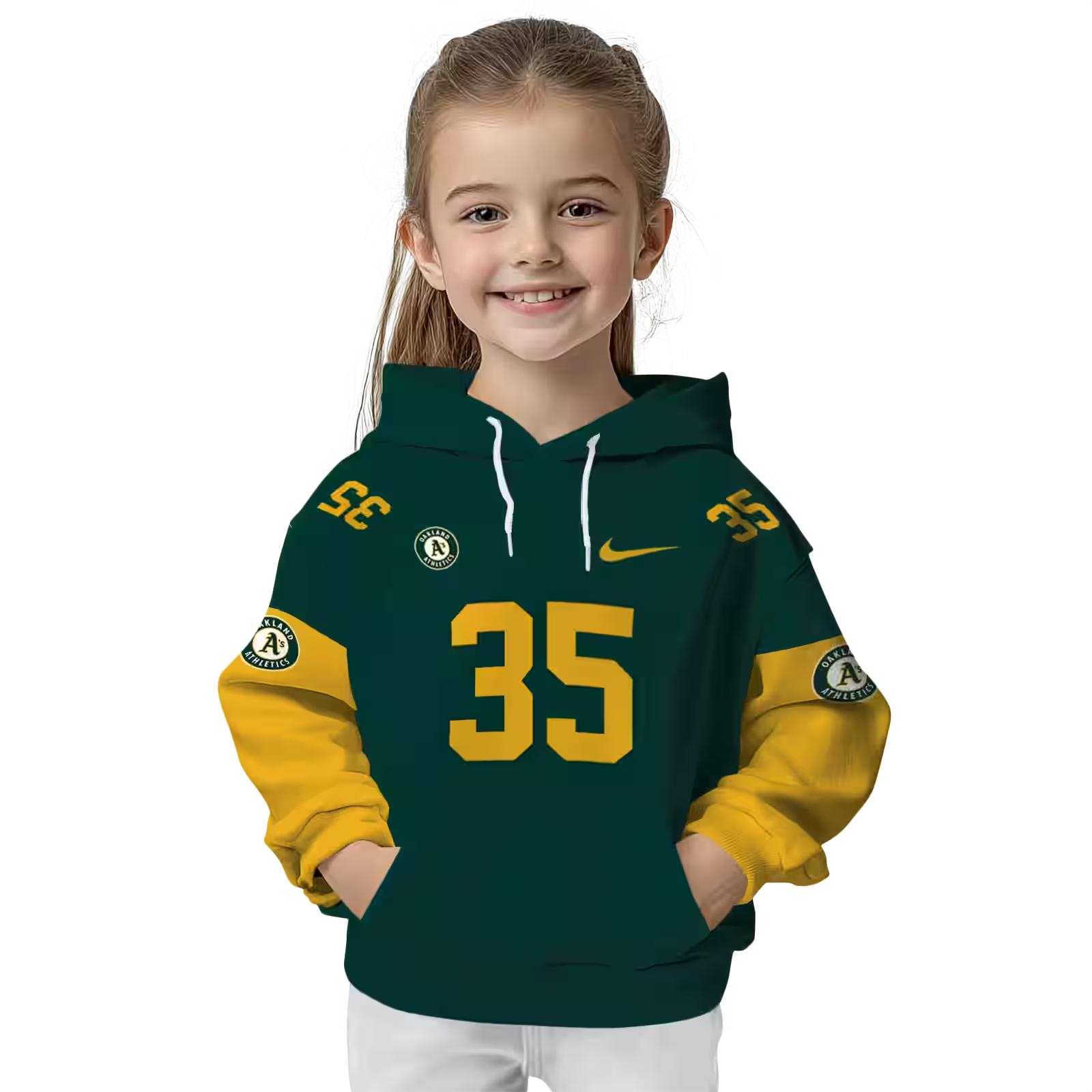 customized oakland athletics minimal design green hoodie top rated