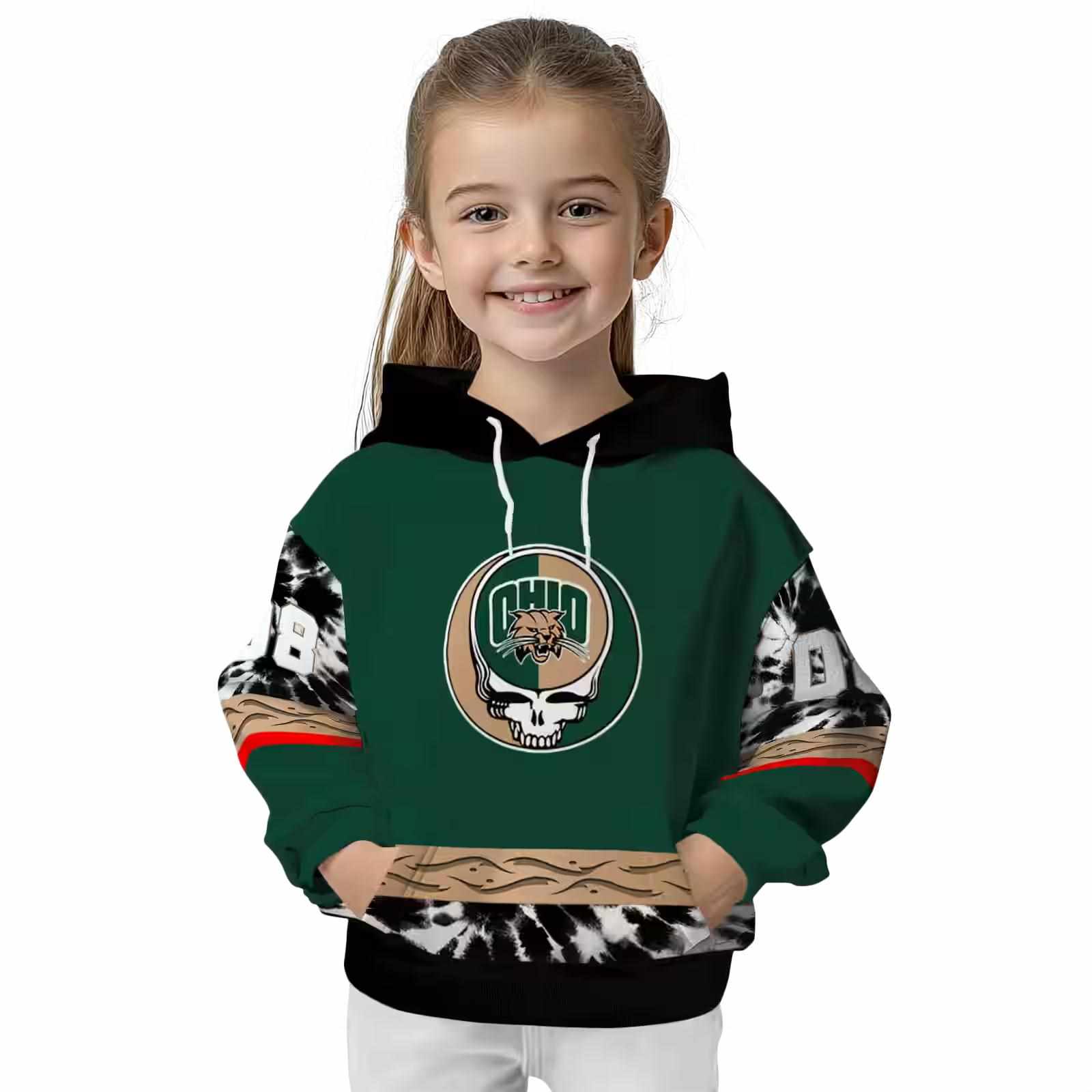 customized ohio bobcats grateful vibes green hoodie top rated