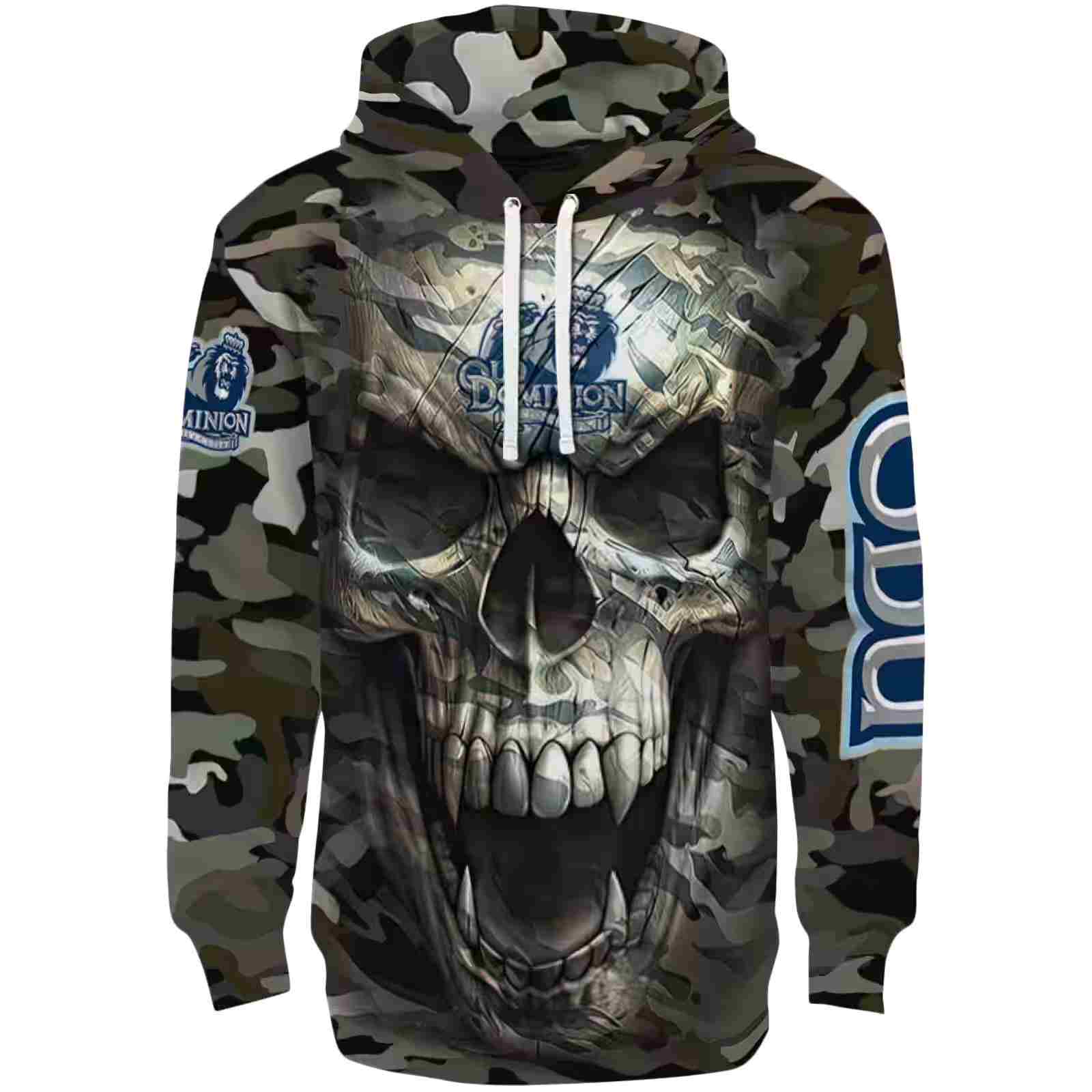 Customized Old Dominion Monarchs Camo Skull Hoodie