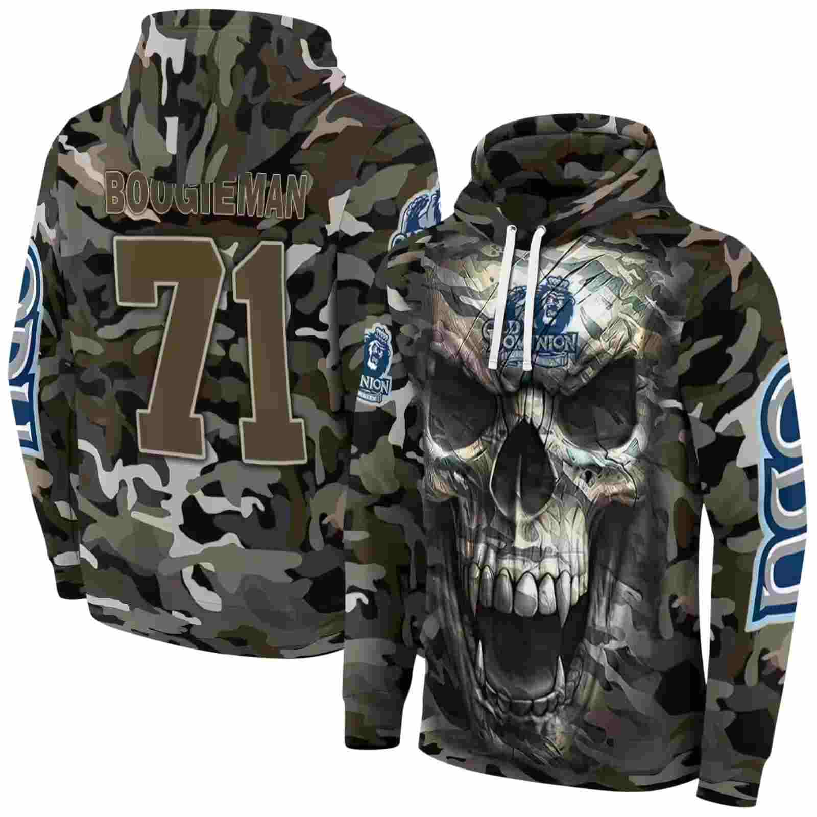 customized old dominion monarchs camo skull hoodie fashion forward