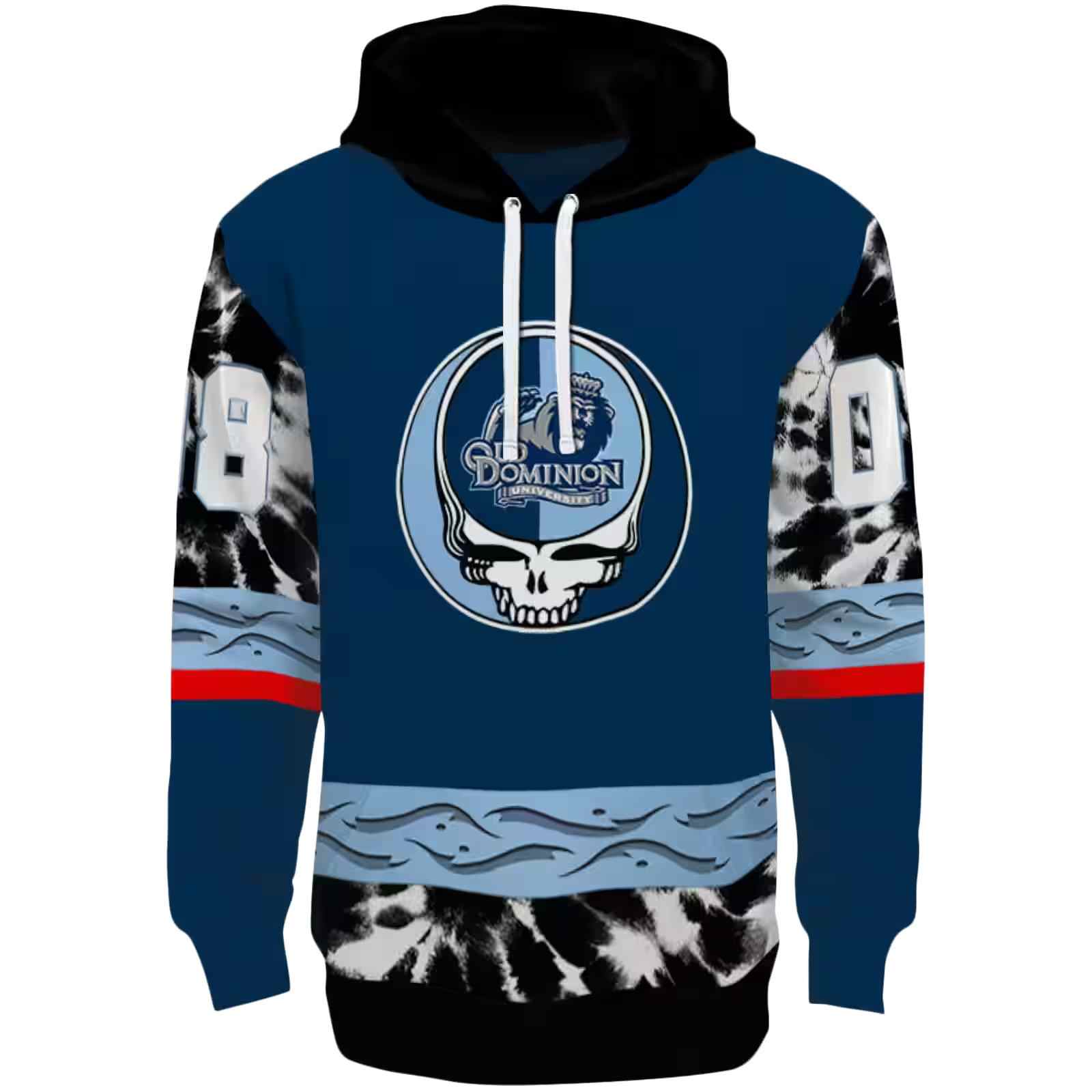 Customized Old Dominion Monarchs Grateful Vibes Blue Hoodie