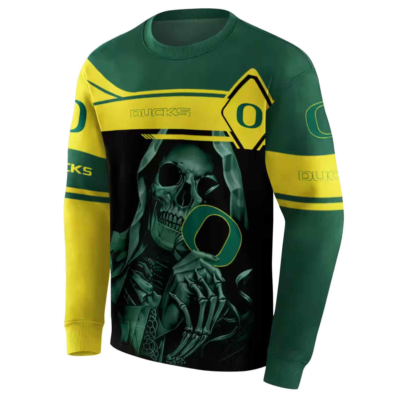 customized oregon ducks grim reaper green black hoodie new arrival