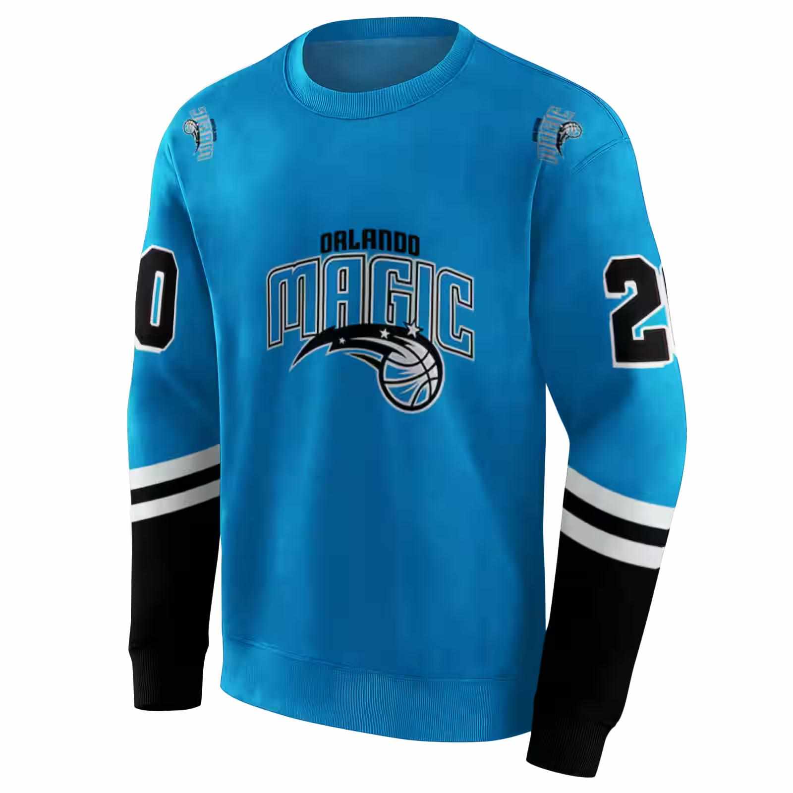 customized orlando magic striped sleeves blue hoodie new arrival