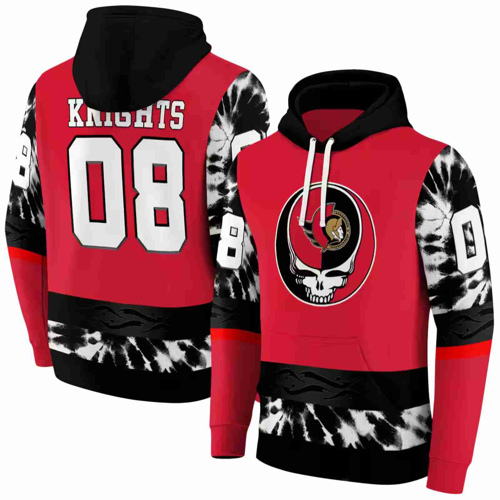 customized ottawa senators grateful vibes red hoodie fashion forward