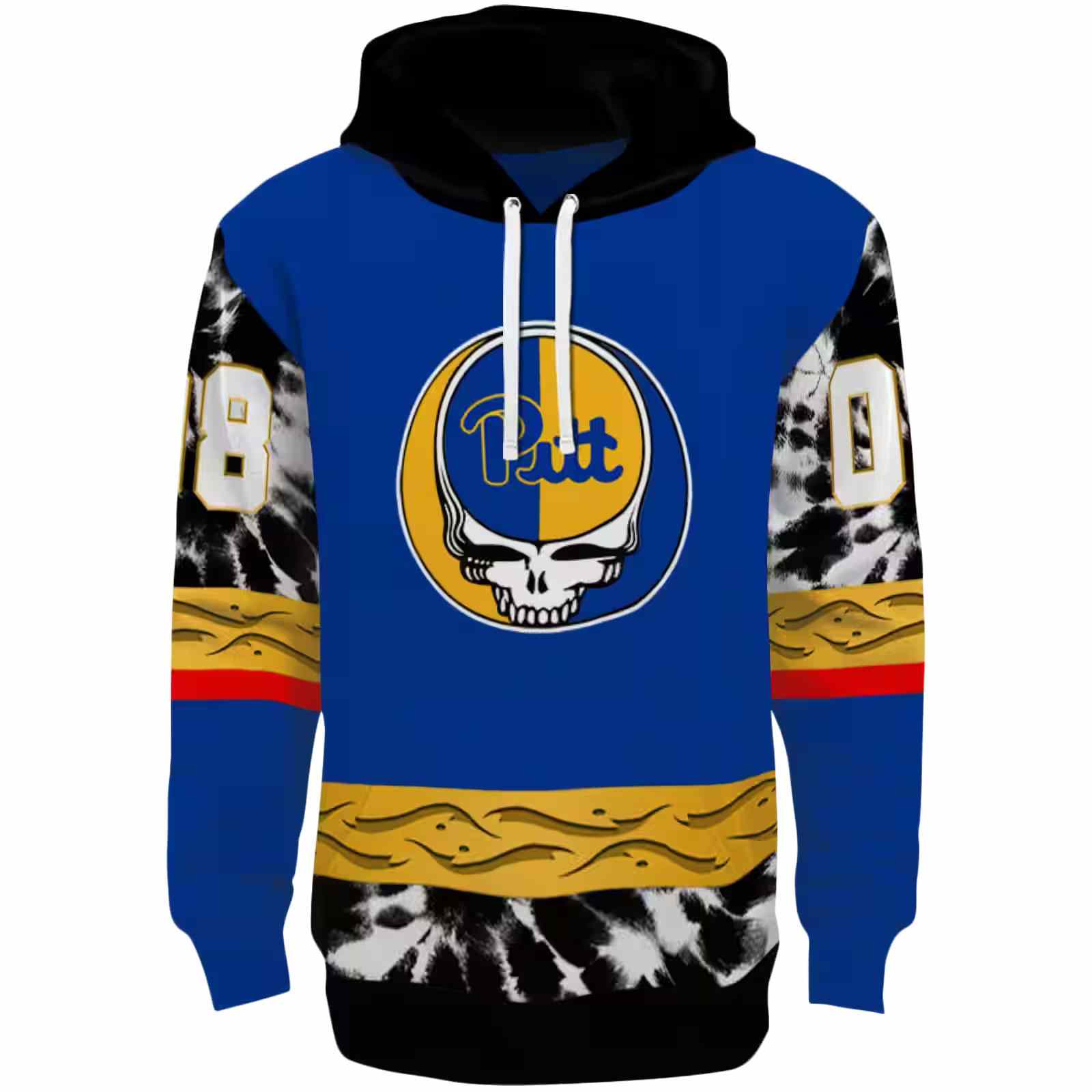 Customized Pittsburgh Panthers Grateful Vibes Royal Blue Hoodie