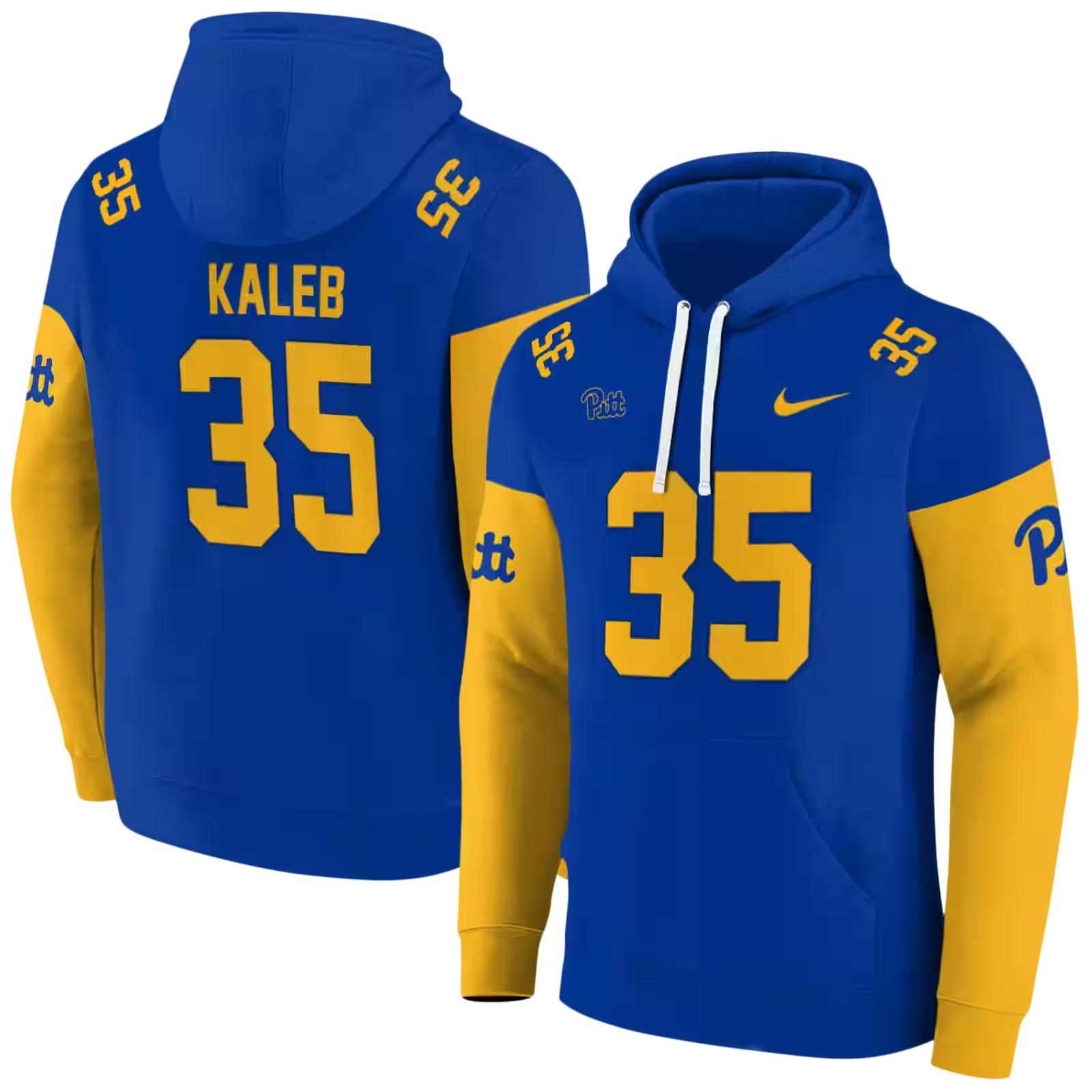 customized pittsburgh panthers minimal design royal blue hoodie fashion forward
