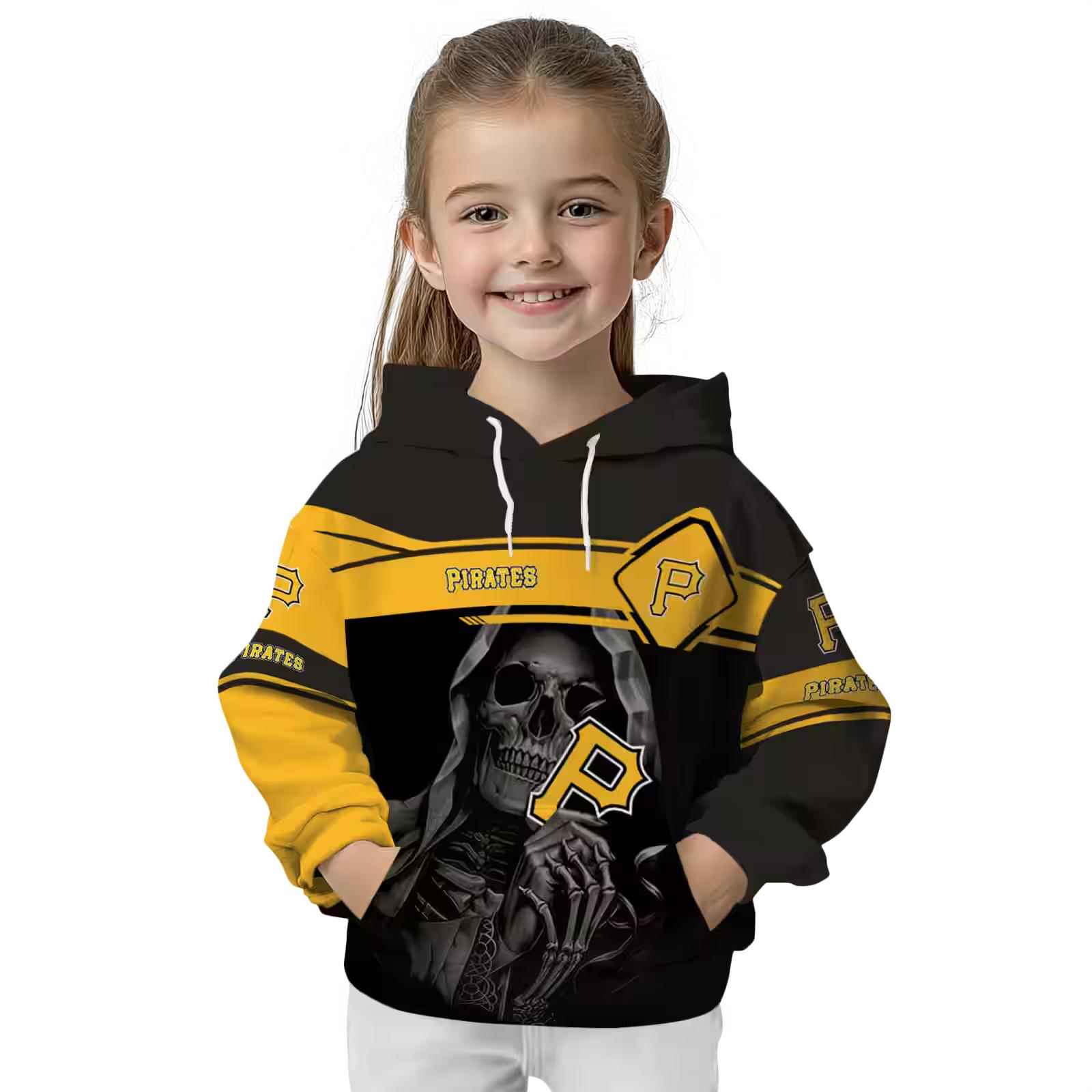 customized pittsburgh pirates grim reaper black hoodie top rated