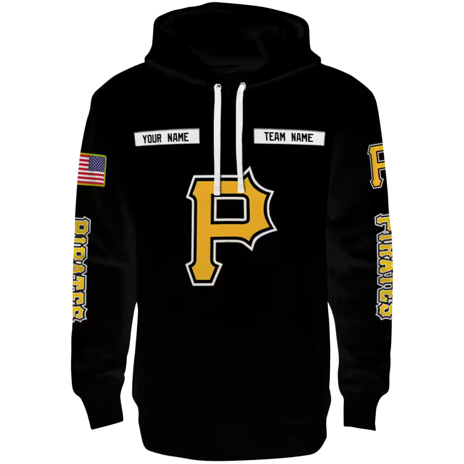 Customized Pittsburgh Pirates Punisher Skull Black Hoodie