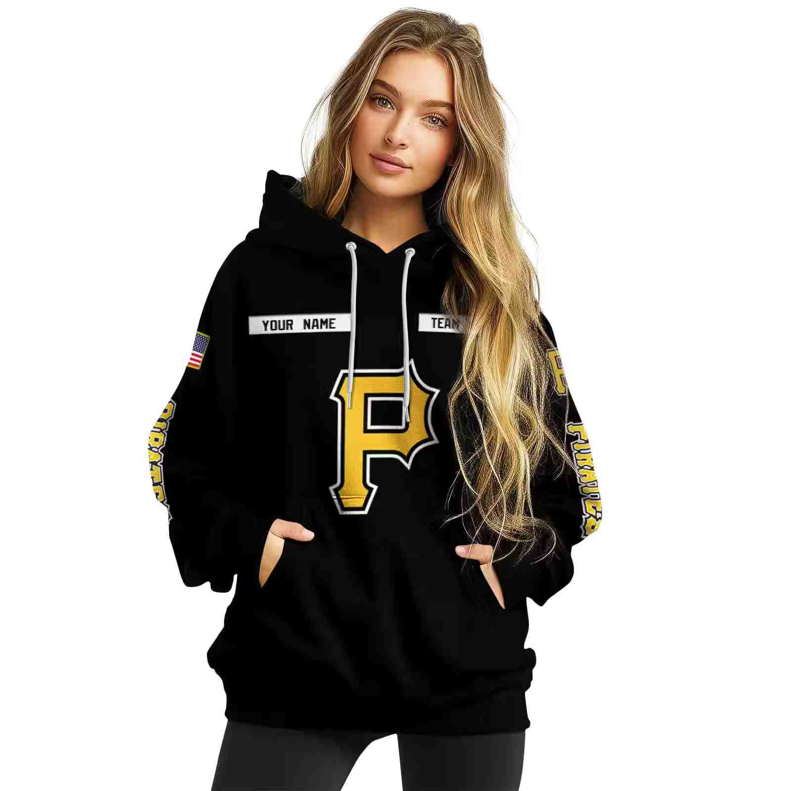 customized pittsburgh pirates punisher skull black hoodie high quality