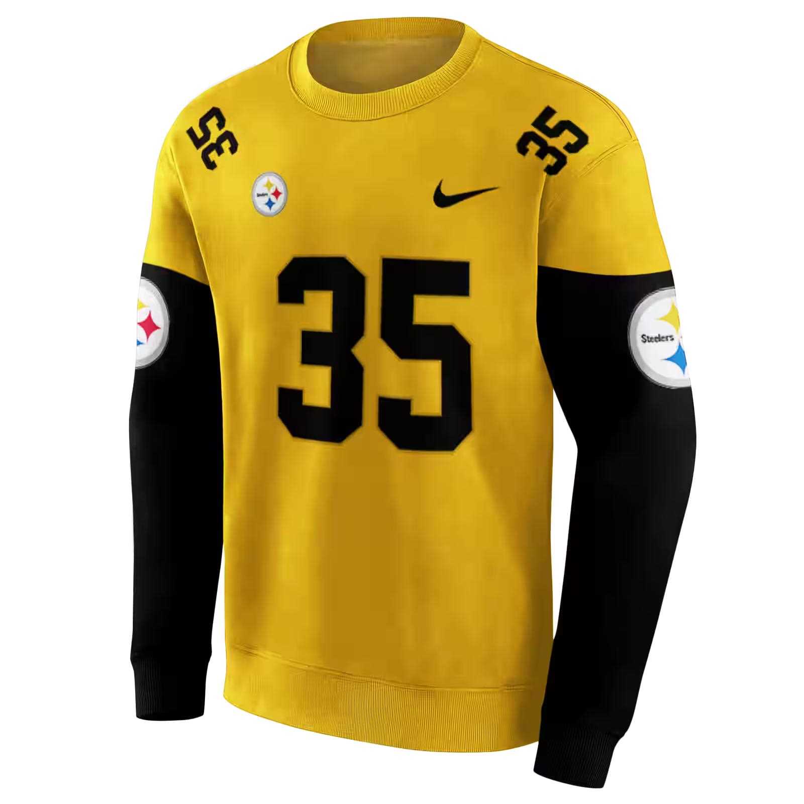 customized pittsburgh steelers minimal design gold hoodie new arrival