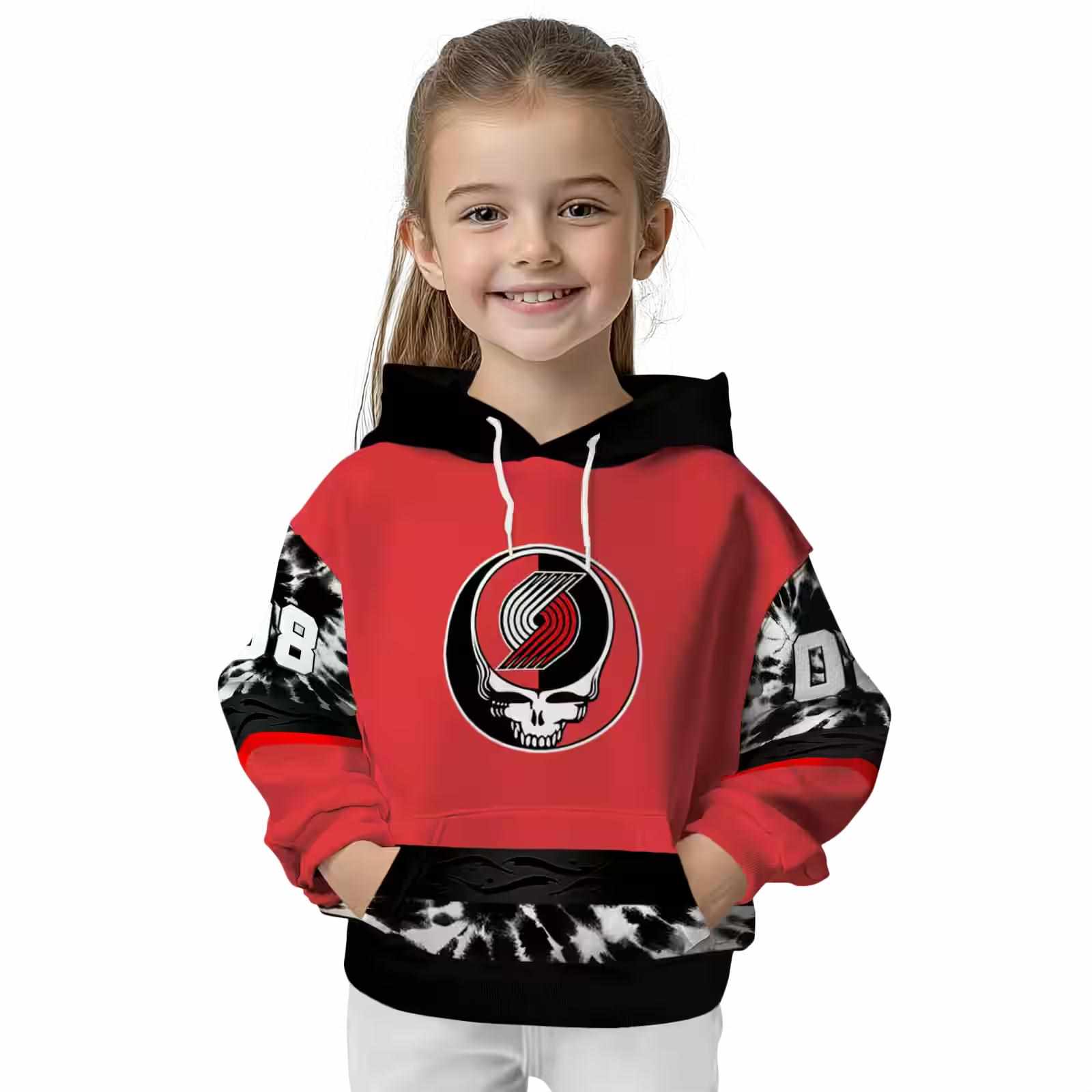 customized portland trail blazers grateful vibes red hoodie top rated