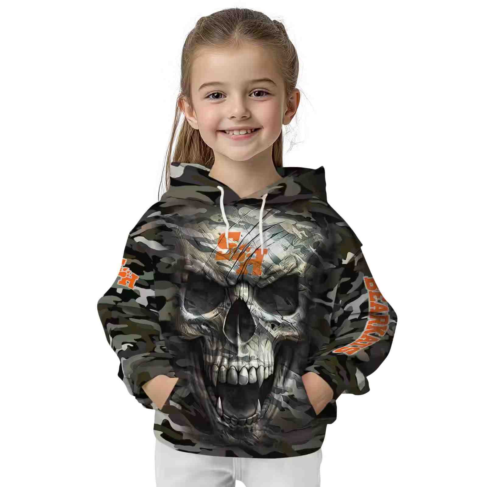 customized sam houston bearkats camo skull hoodie top rated