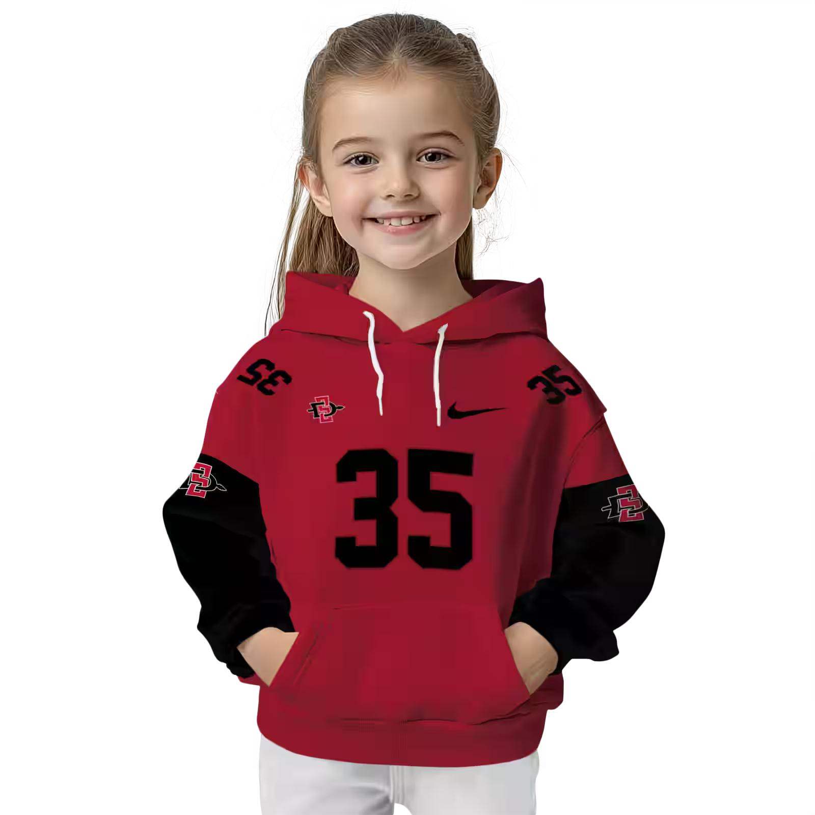 customized san diego state aztecs minimal design red hoodie top rated