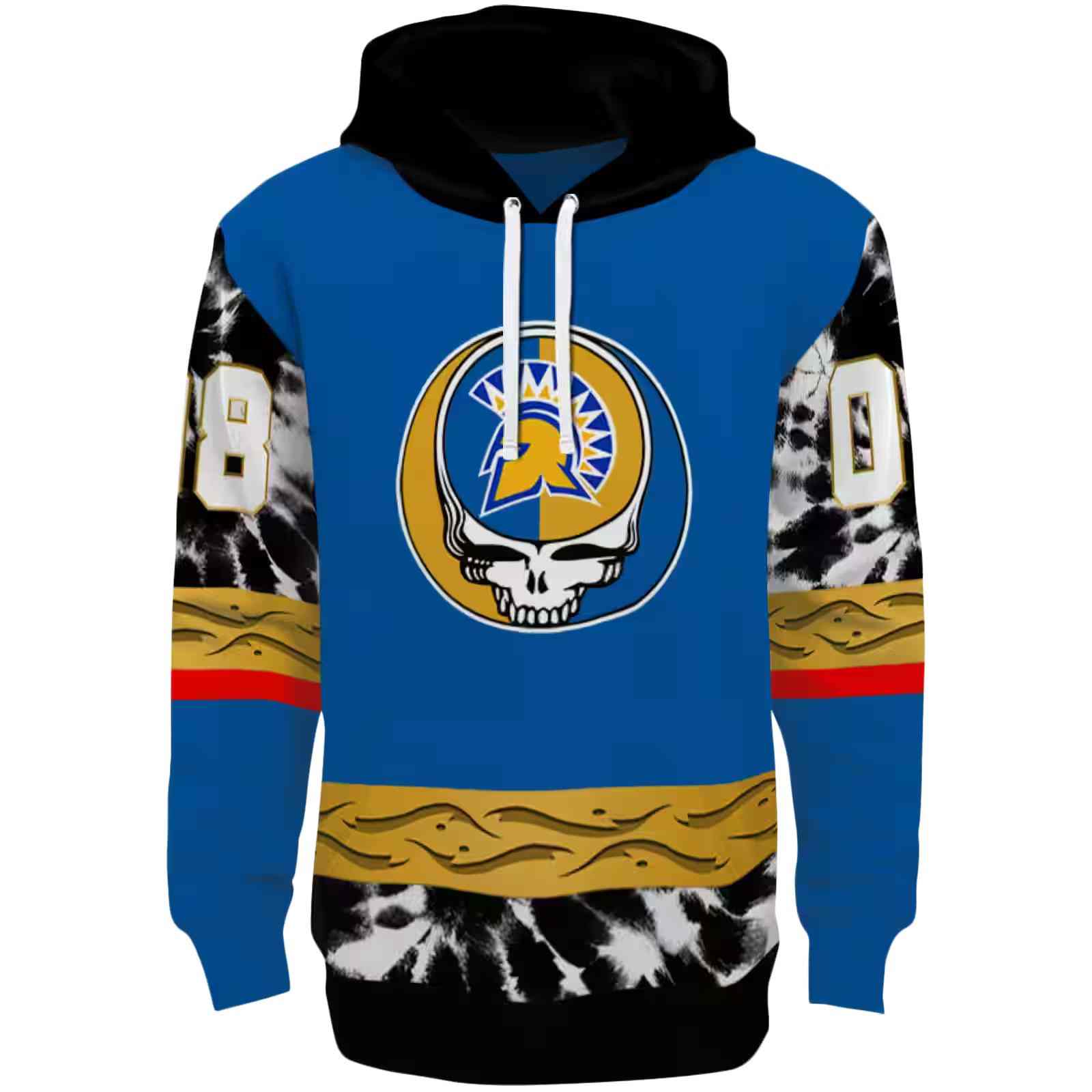 Customized San Jose State Spartans Grateful Vibes Blue Hoodie