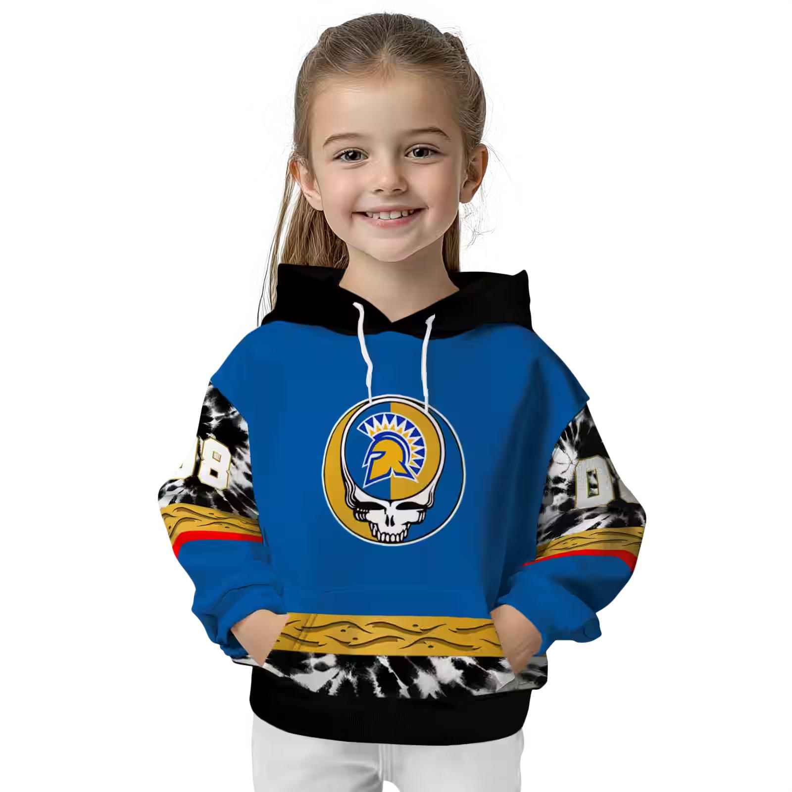 customized san jose state spartans grateful vibes blue hoodie top rated